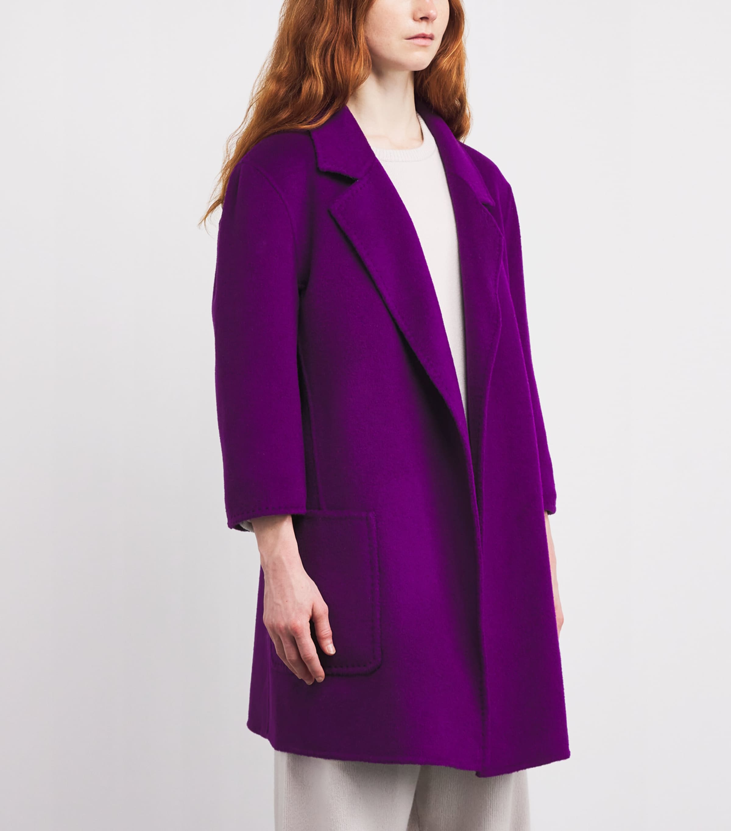 Cashmere Passy Coat PURPLE Image 3