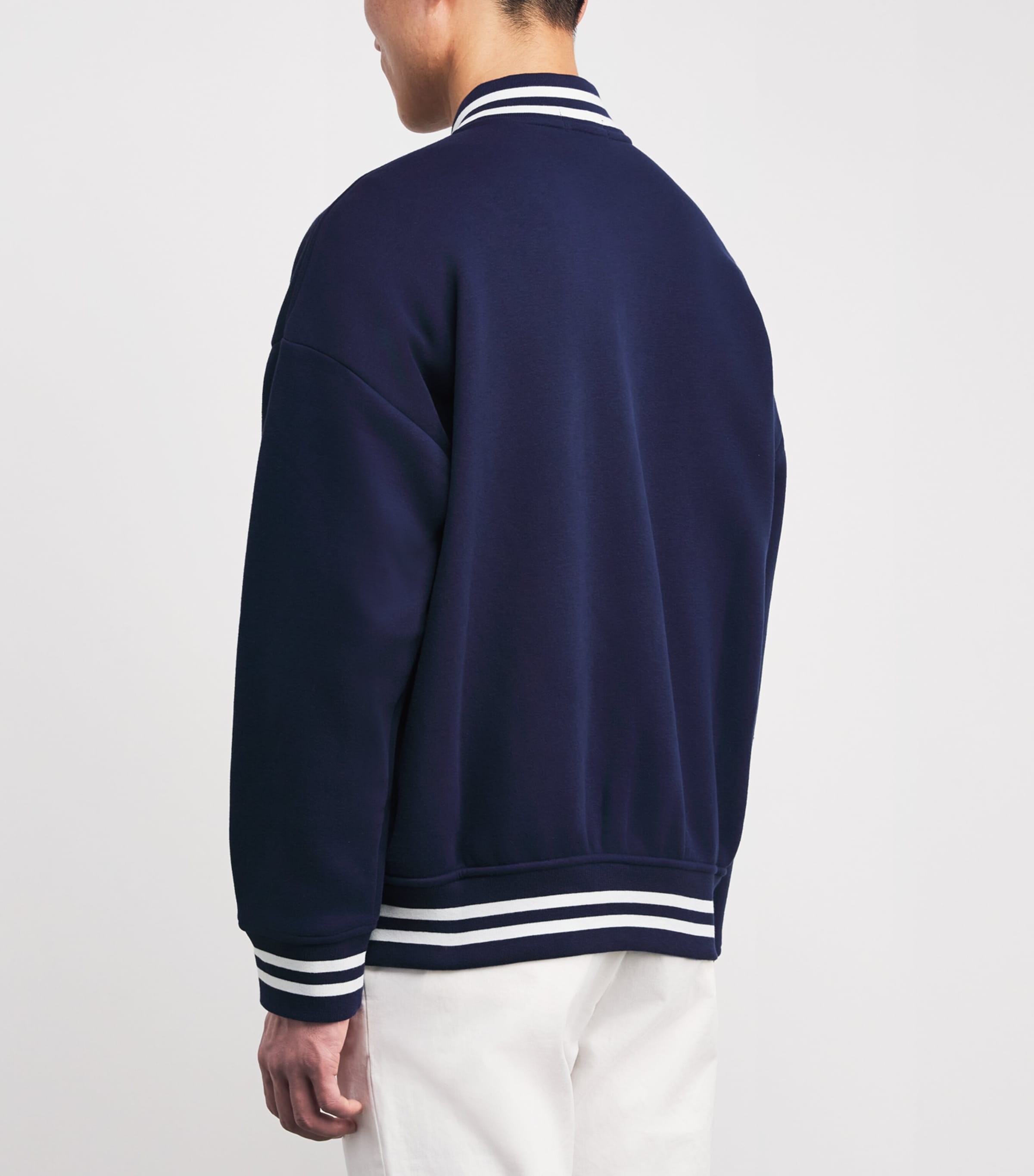 Cotton-Blend Embroidered Bomber Jacket NEWPORT NAVY Image 4