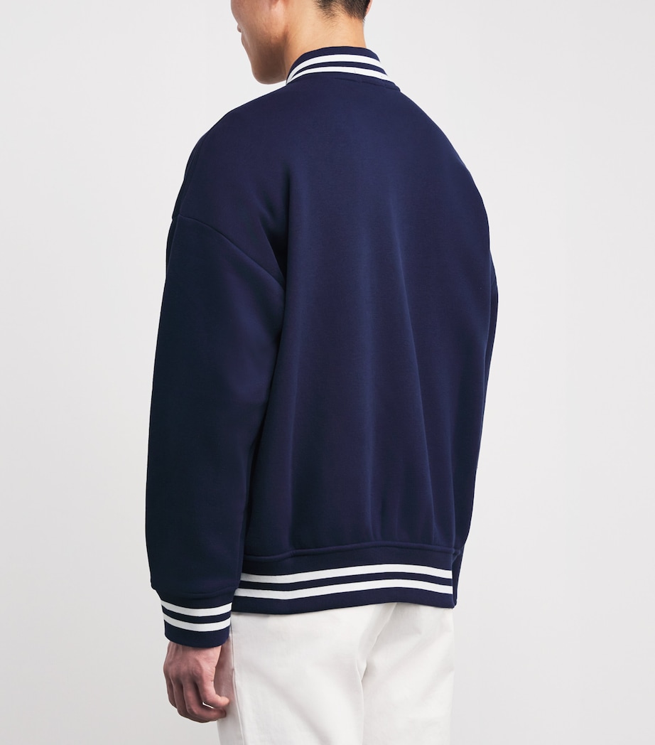 Cotton-Blend Embroidered Bomber Jacket NEWPORT NAVY Image 4