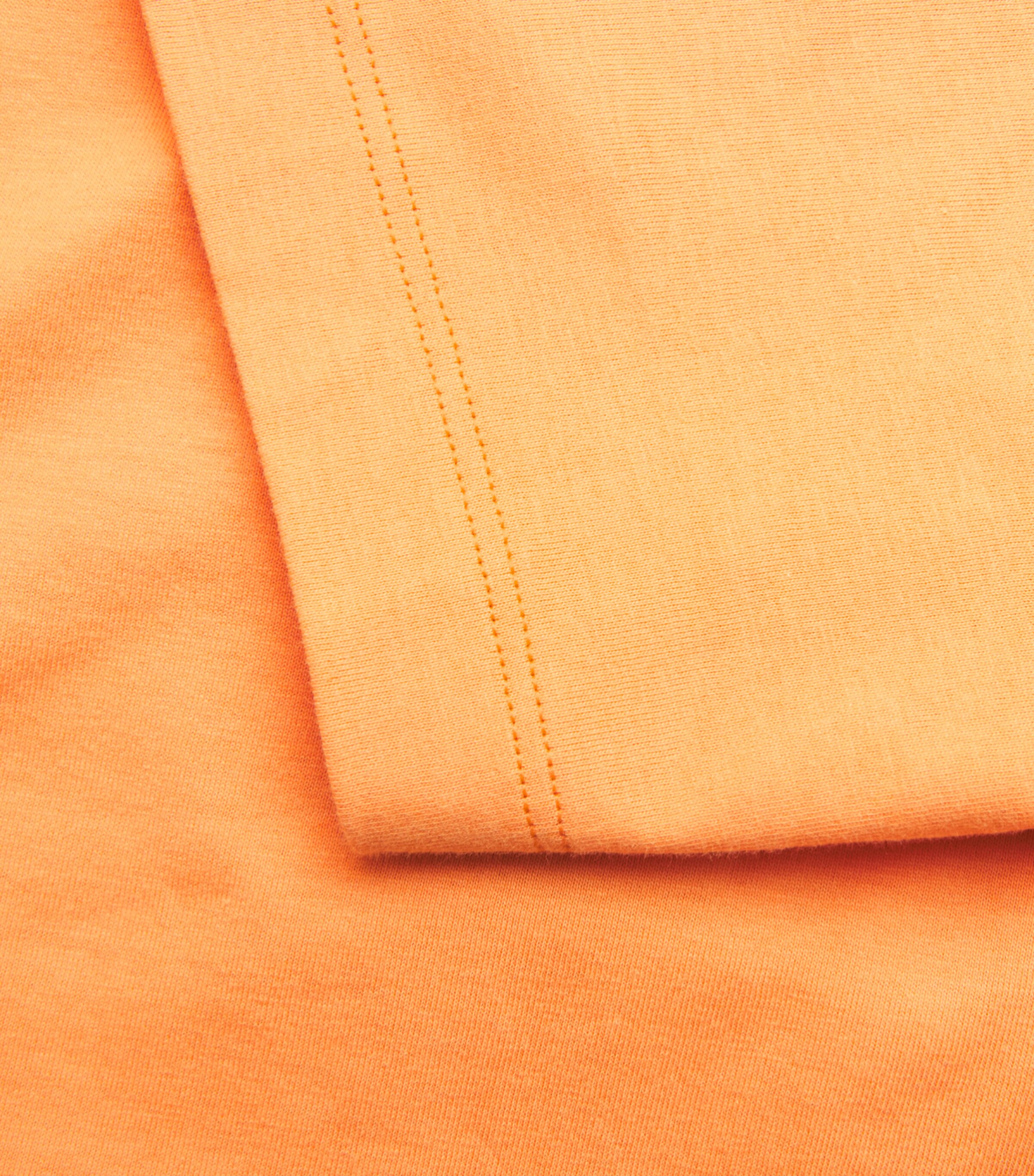 Hanro Mens Cotton Living T-Shirt Pastel Pumpkin Image 6