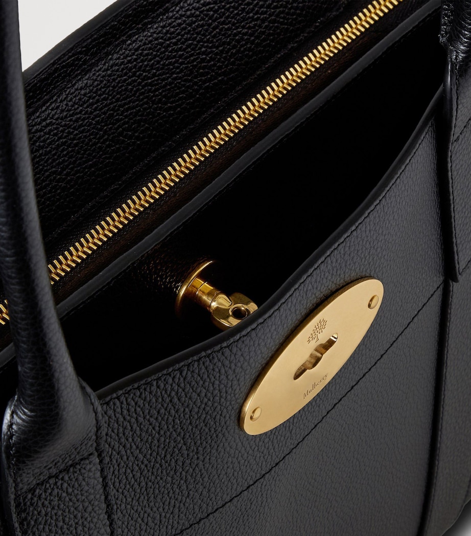 Leather Bayswater 9 to 5 Tote Bag BLACK Image 5