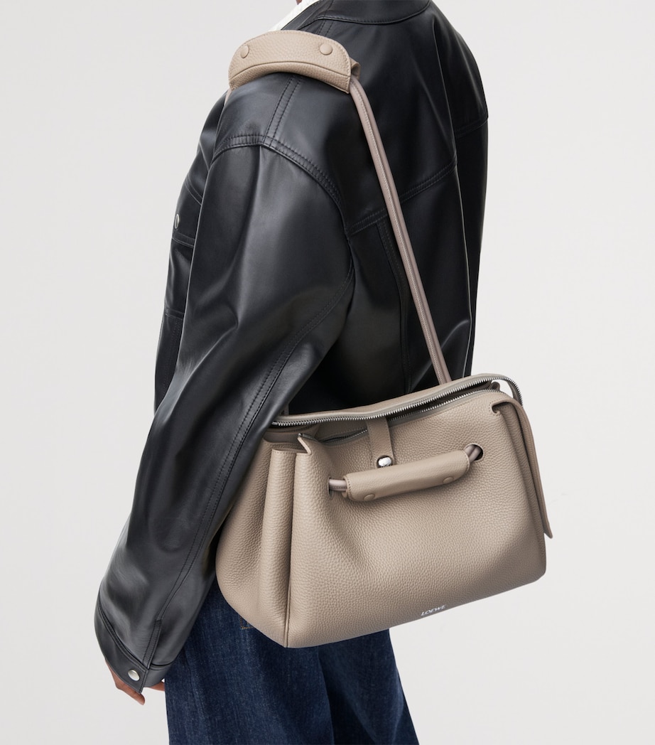 LOEWE Medium Grained Leather Madrid Shoulder Bag Clay Image 2