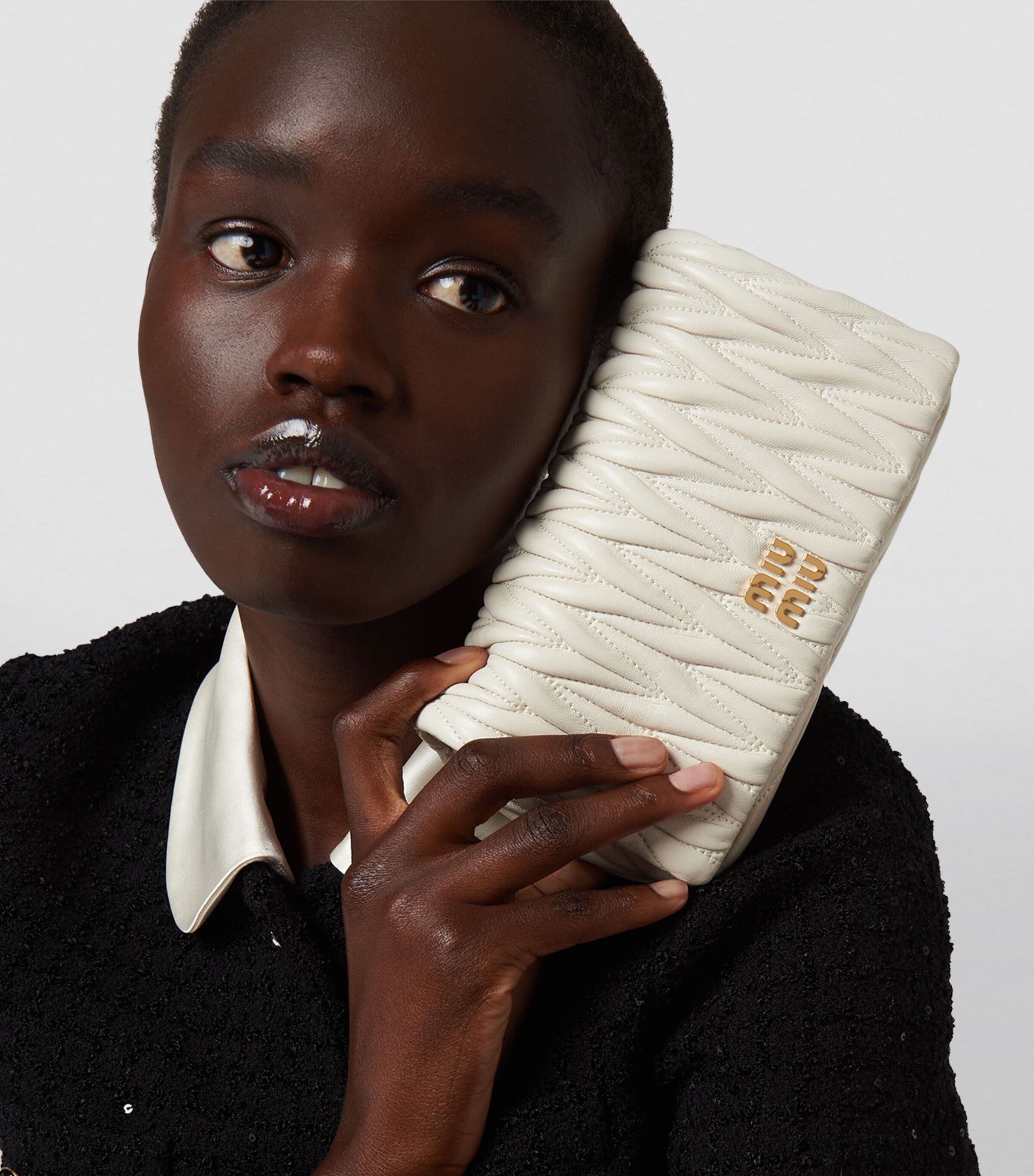 Miu Miu Mini Leather Matelassé Shoulder Bag Image 4