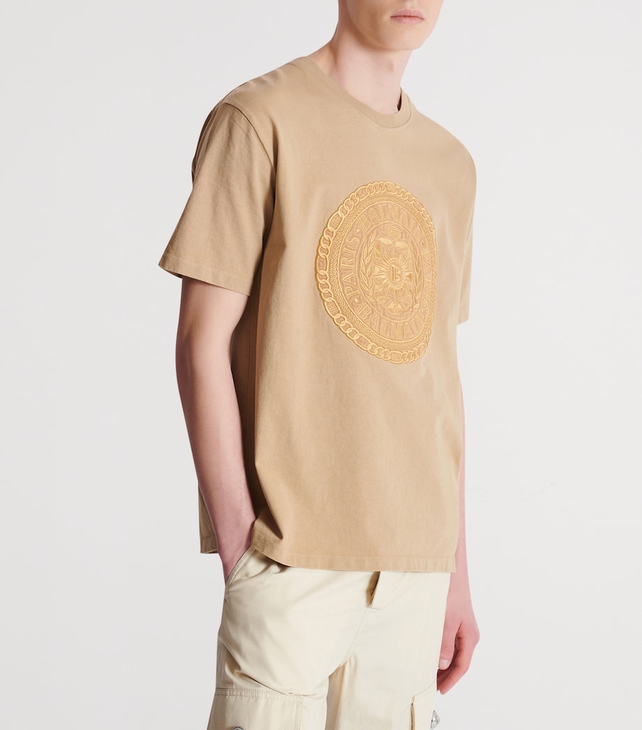 Embroidered Medallion T-Shirt 8KC CAMEL Image 2