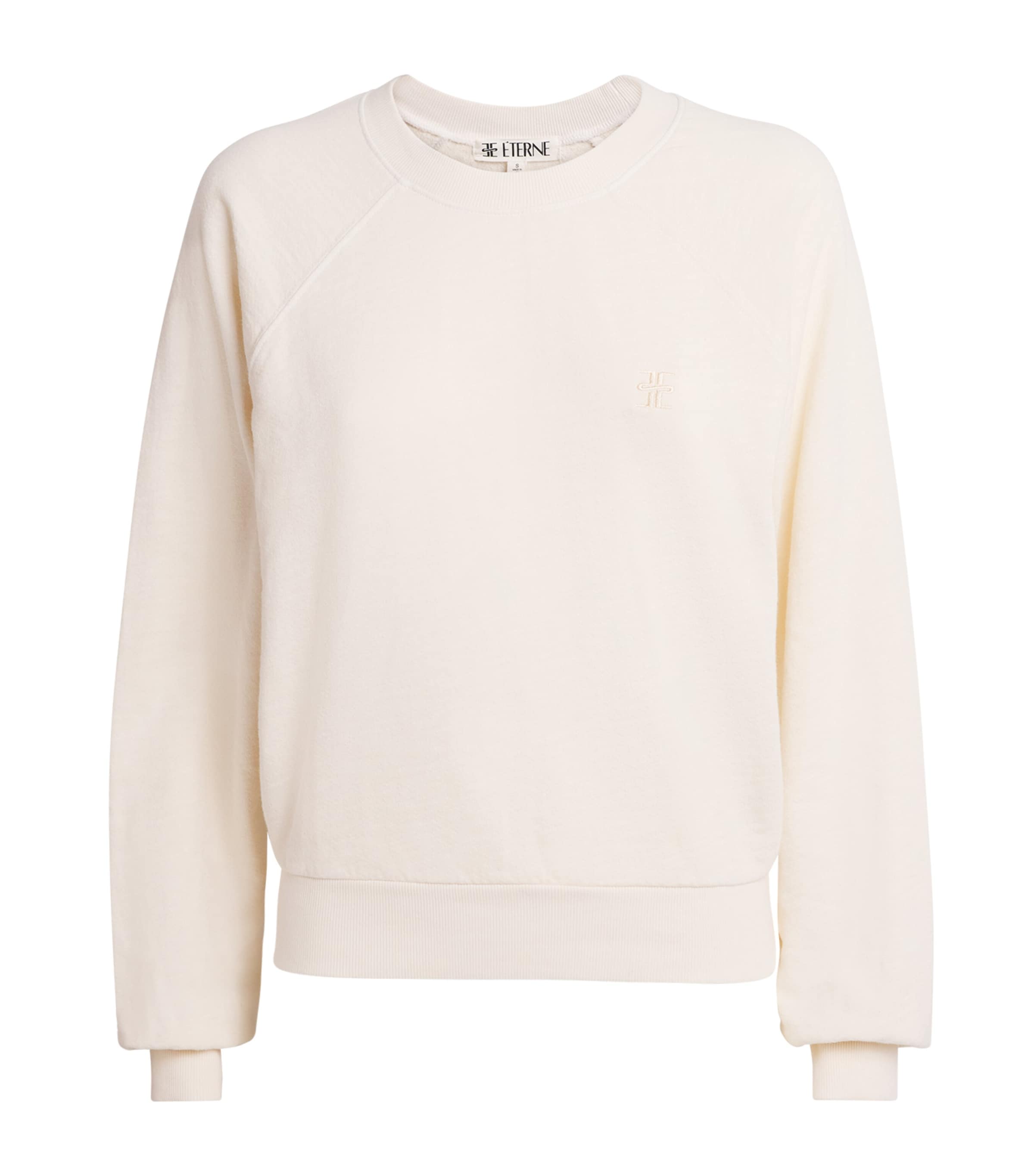 Éterne Classic Reverse French Terry Crew Sweatshirt In Neutral