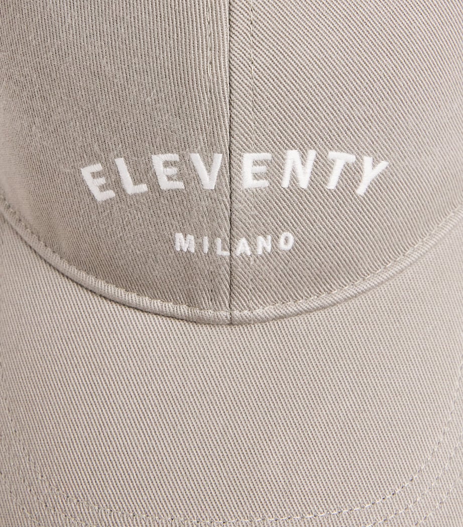 Eleventy Cotton Logo Baseball Cap Military Green Image 4