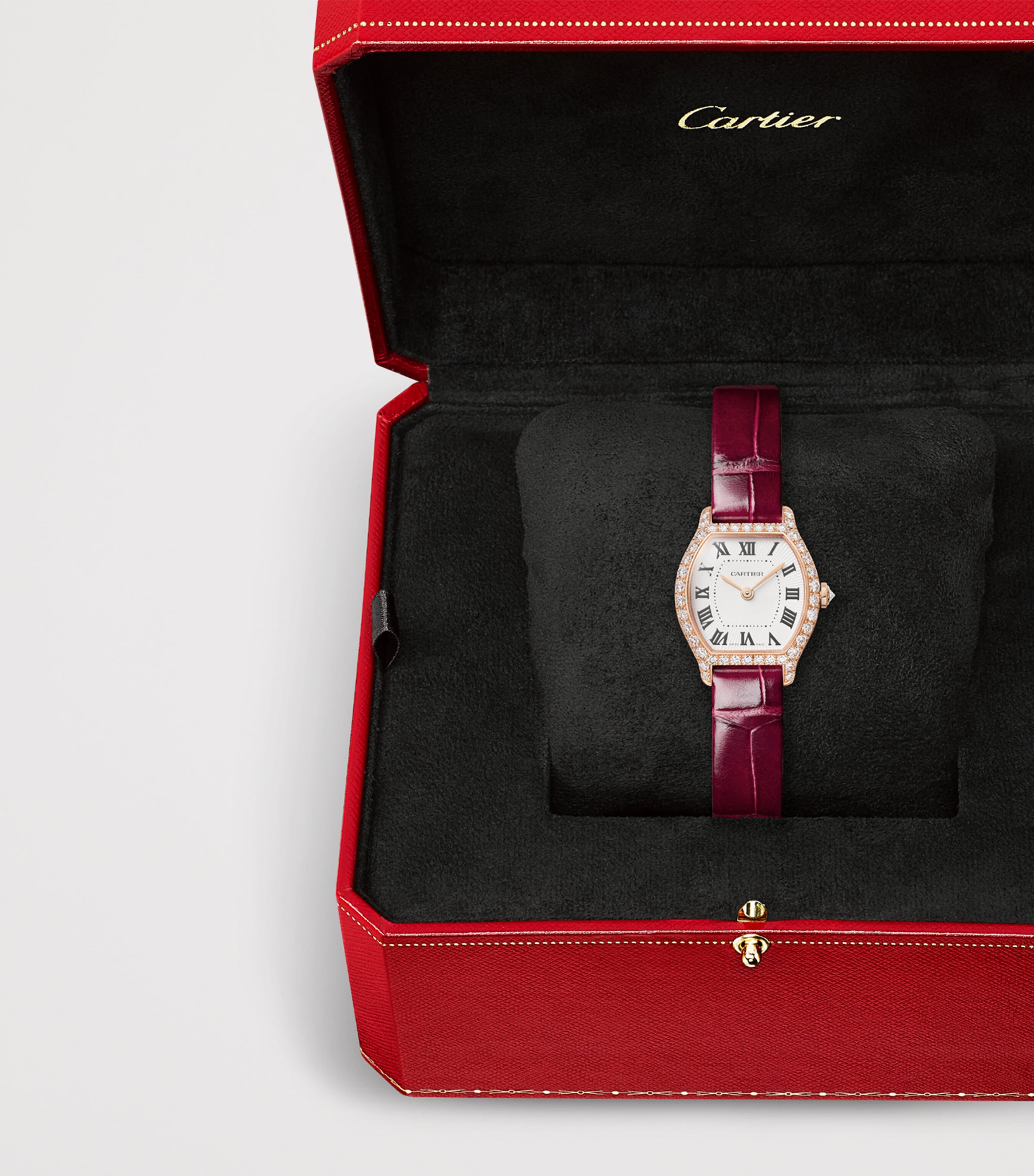 Cartier Rose Gold and Diamond Tortue Watch 20.9mm Rose Gold Image 3