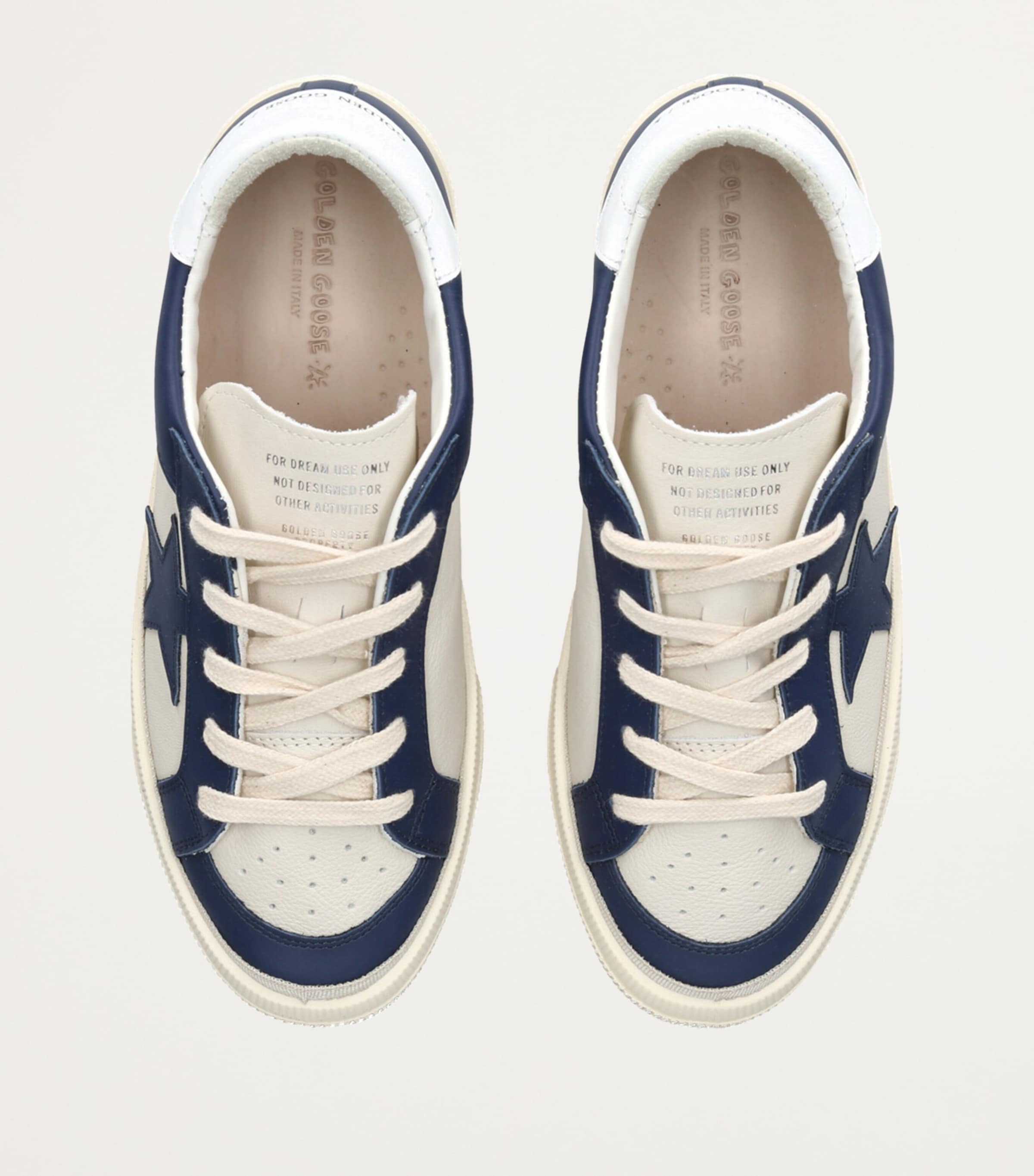 Leather May Sneakers WHITE/NAVY Image 4