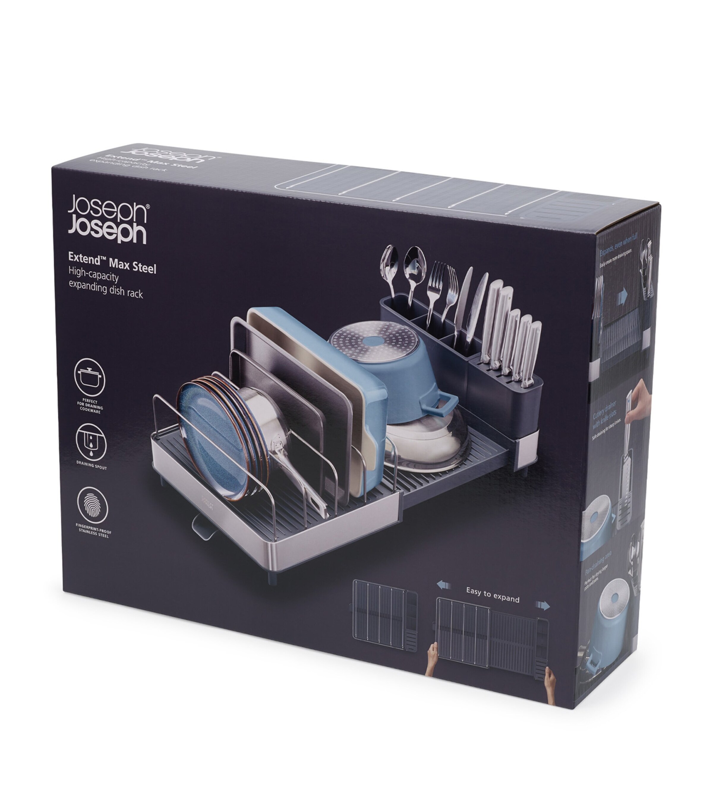 Joseph Joseph Extend Max Expandable Dish Rack Anthracite Image 6