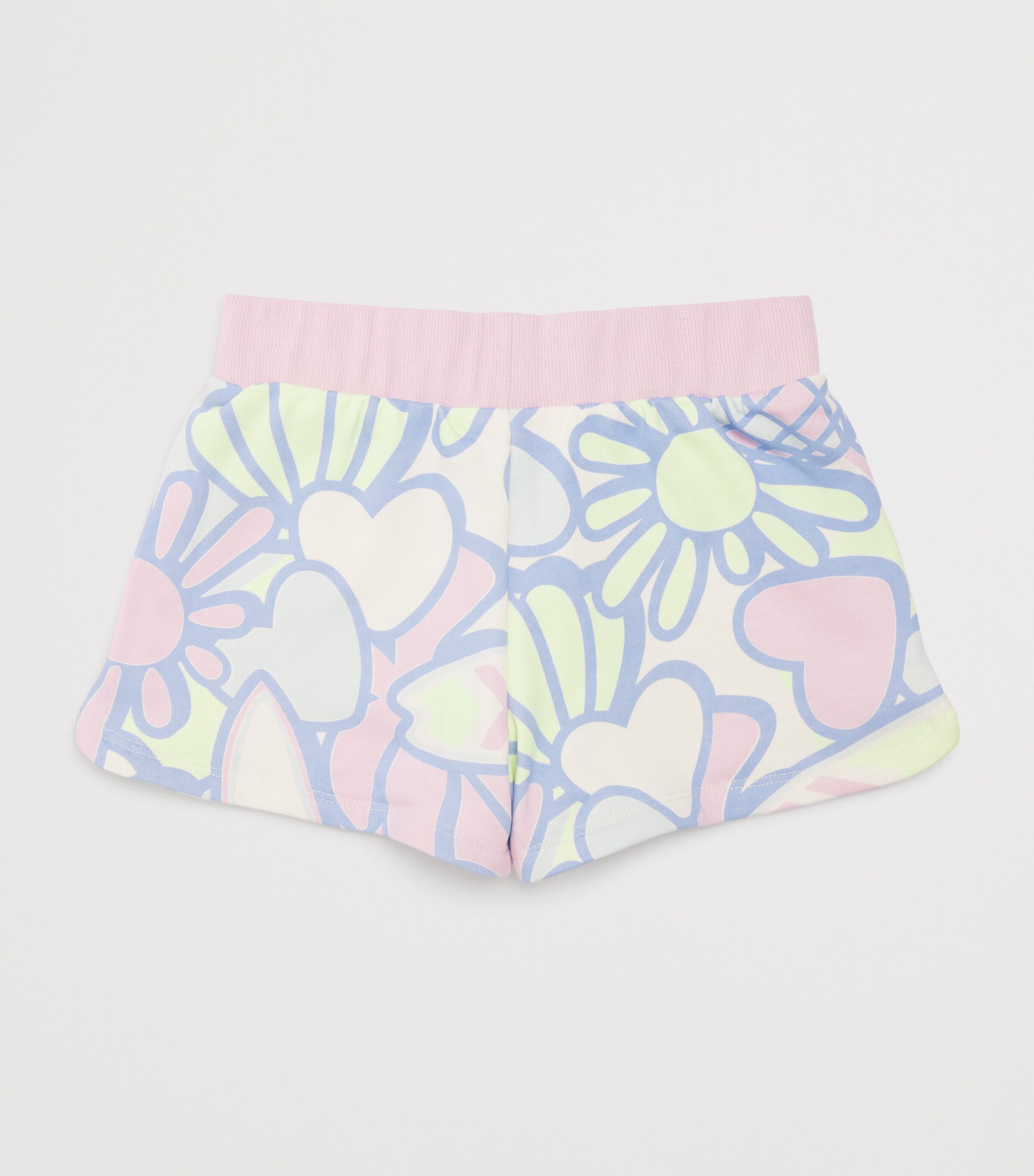 Cotton-Blend Floral Print Shorts (3-12 Years) 552GREEN LEMON Image 2