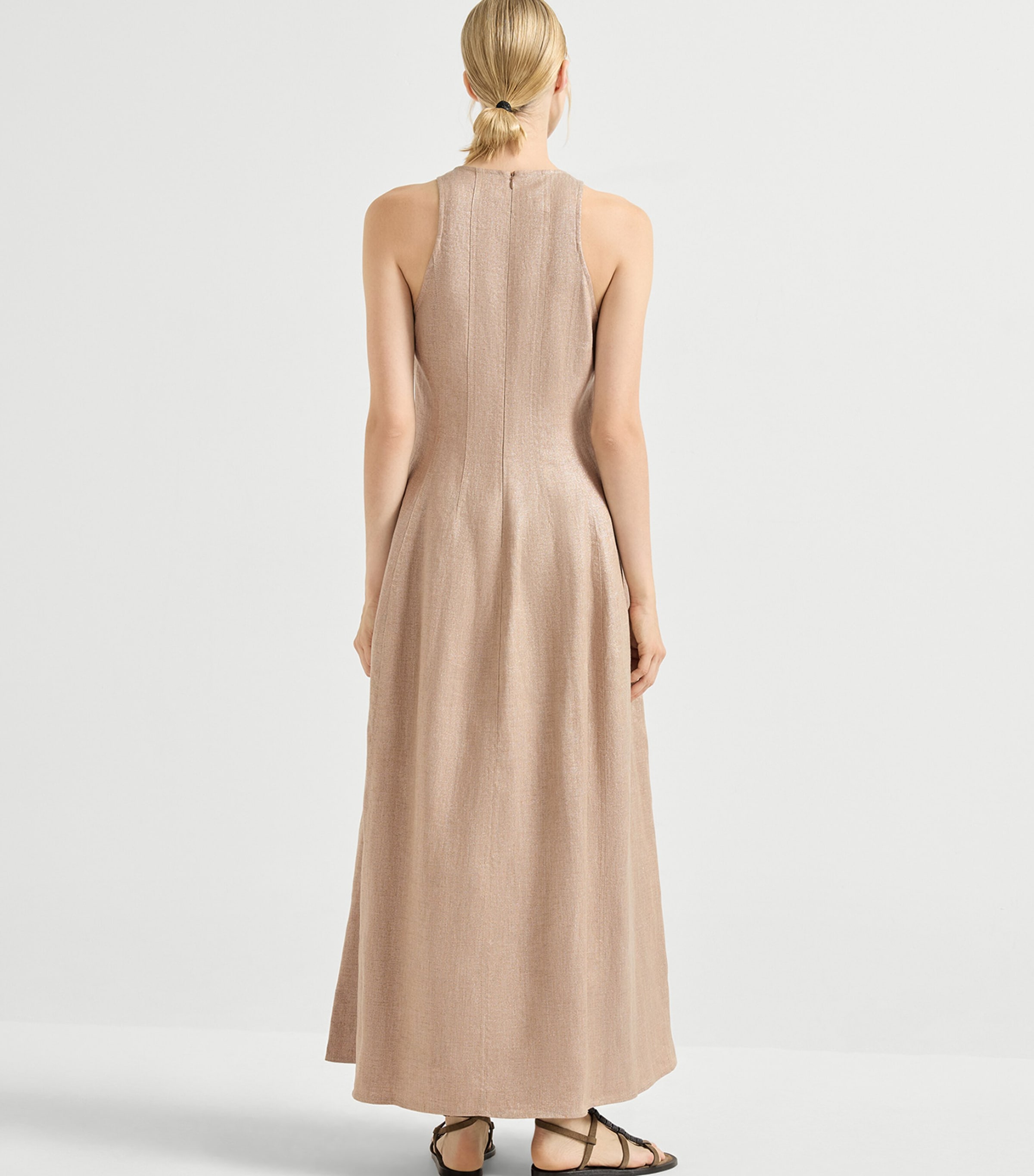 Linen-Blend Maxi Dress C920 Image 5