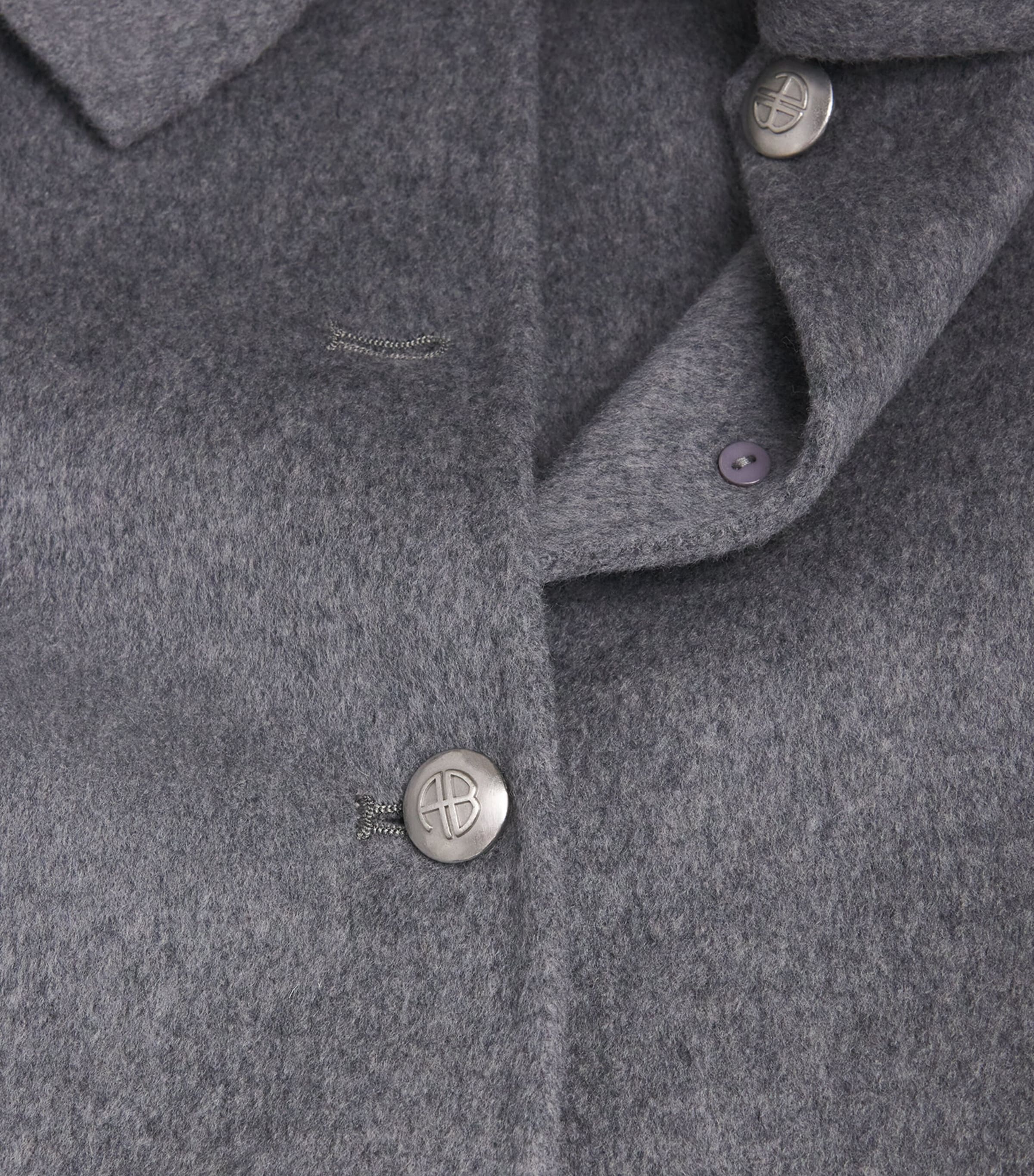ANINE BING Womens Wool-Cashmere Luca Jacket Grey Melange Image 6