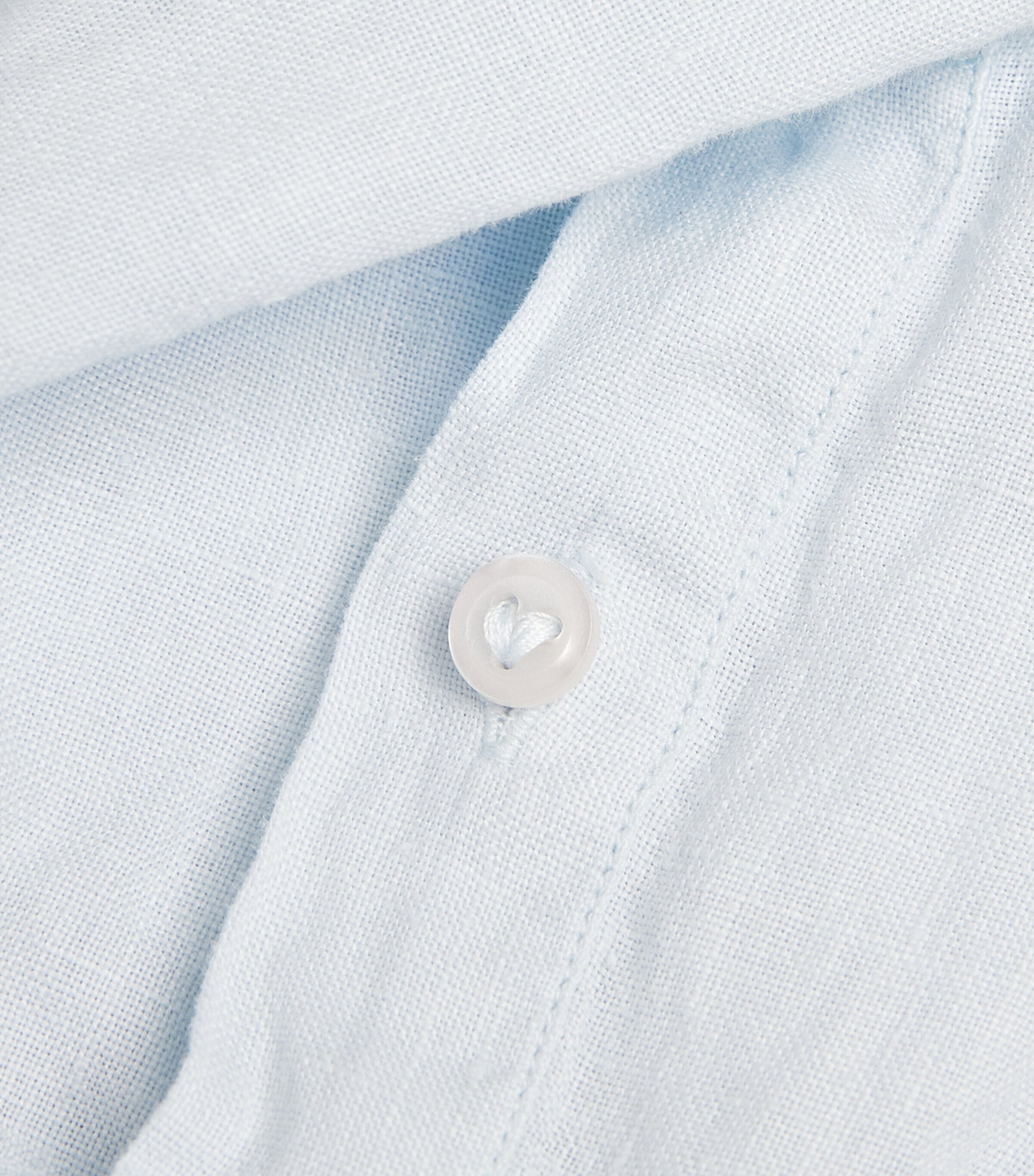 Linen Embroidered Caroubis Shirt 330 SKY BLUE Image 10