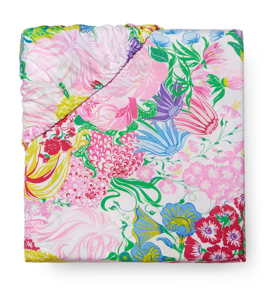Millefiori Super King Fitted Sheet (180cm x 200cm) PINK Image 1