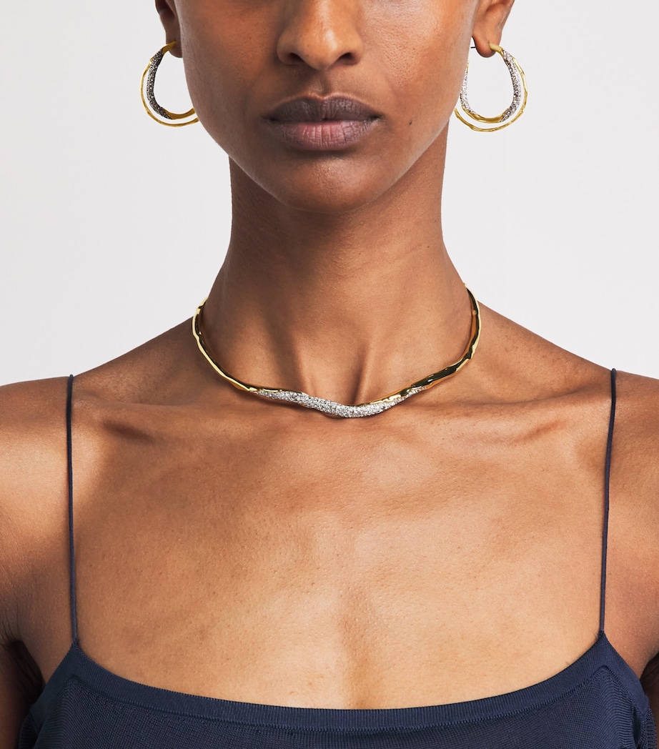 Alexis Bittar Small Gold-Plated Solanales Crystal Twist Earrings Crystals Gold Image 4