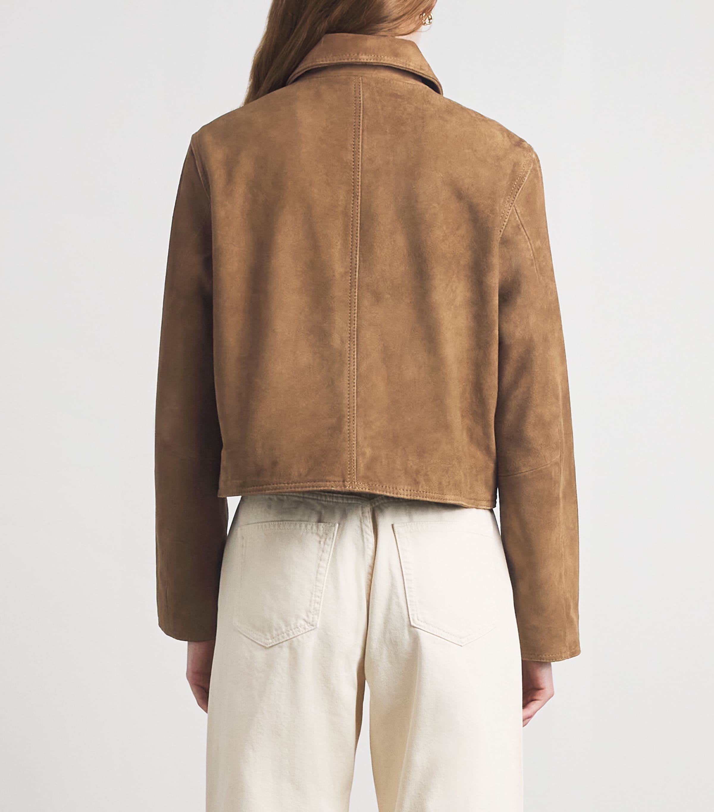 Claudie Pierlot Womens Suede Turnlock Jacket Beige Image 5