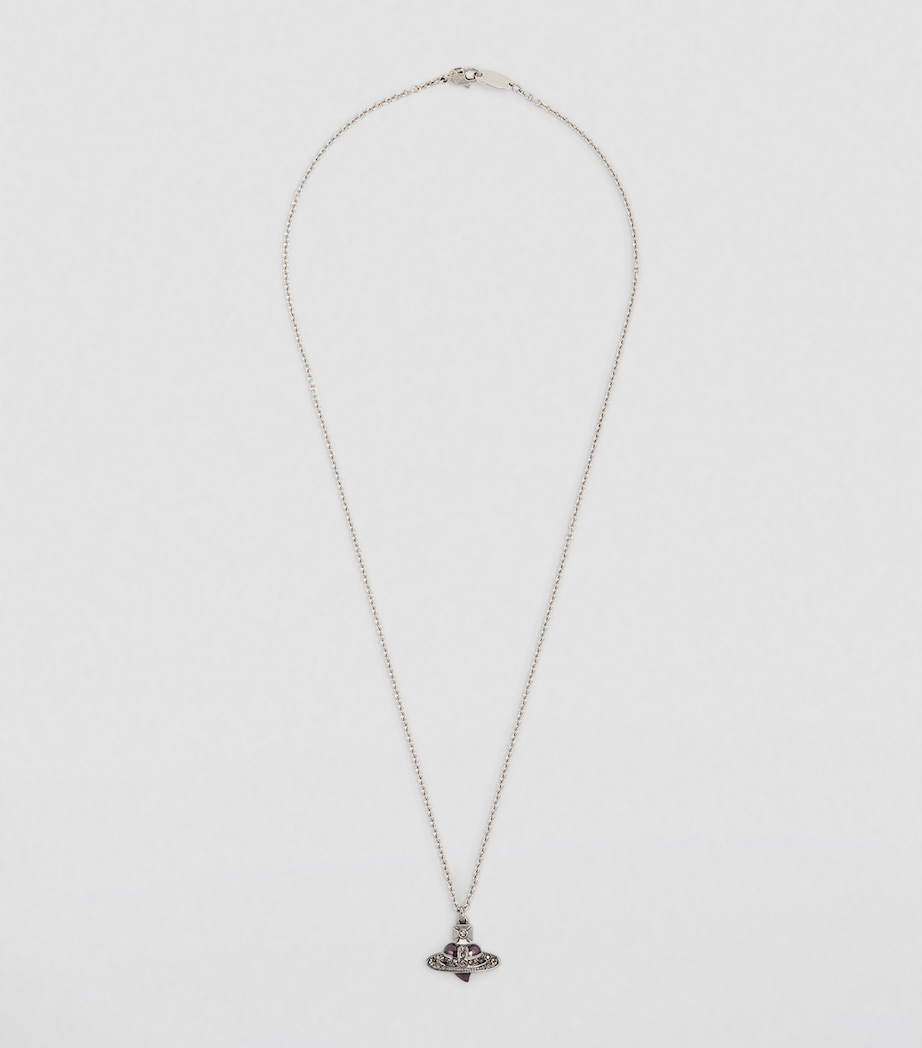 Diamante Heart Necklace S326 RUTHENIUM/PLTNM Image 2