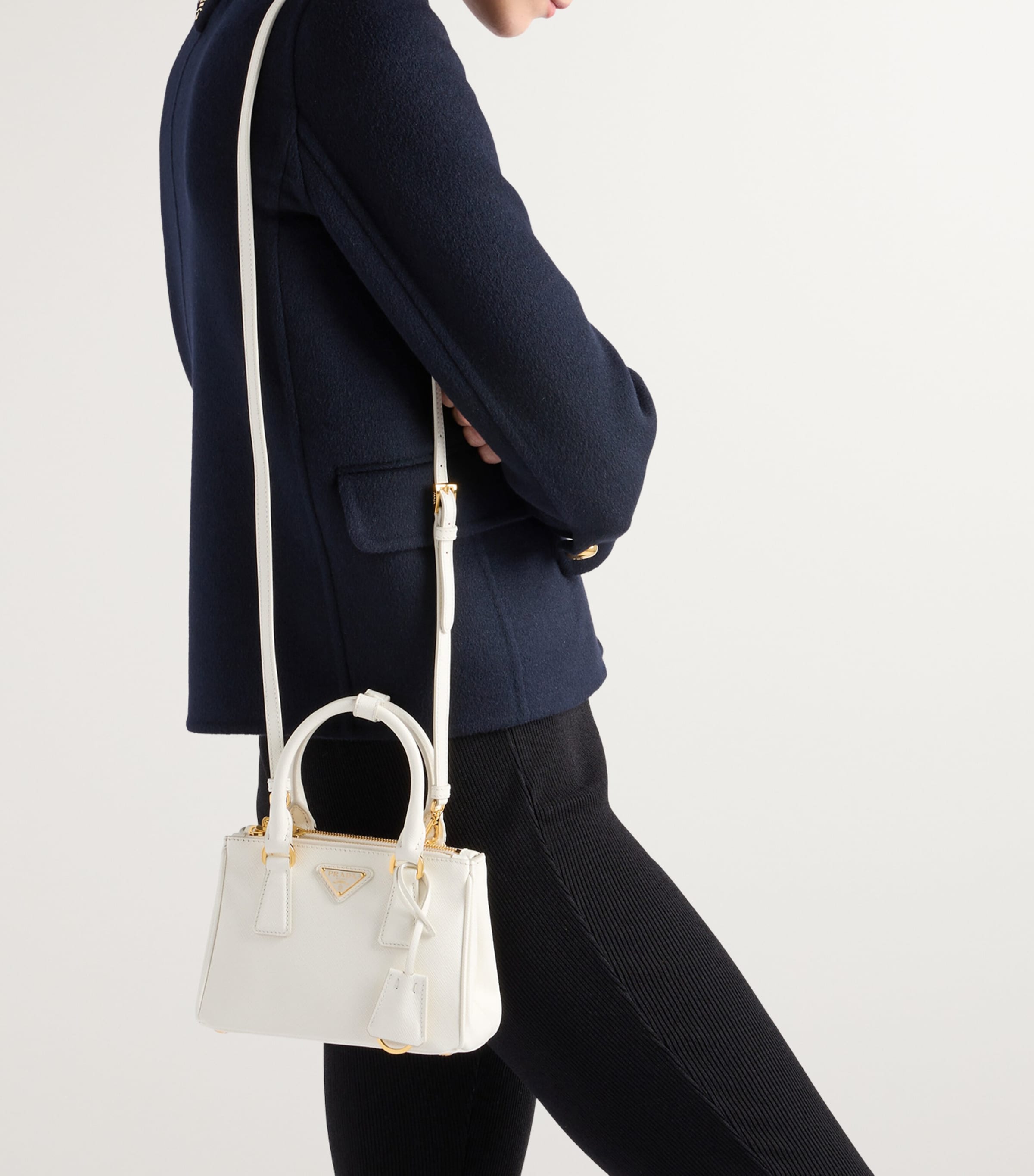 Mini Saffiano Leather Bag Prada Galleria Micro Handbag Prada