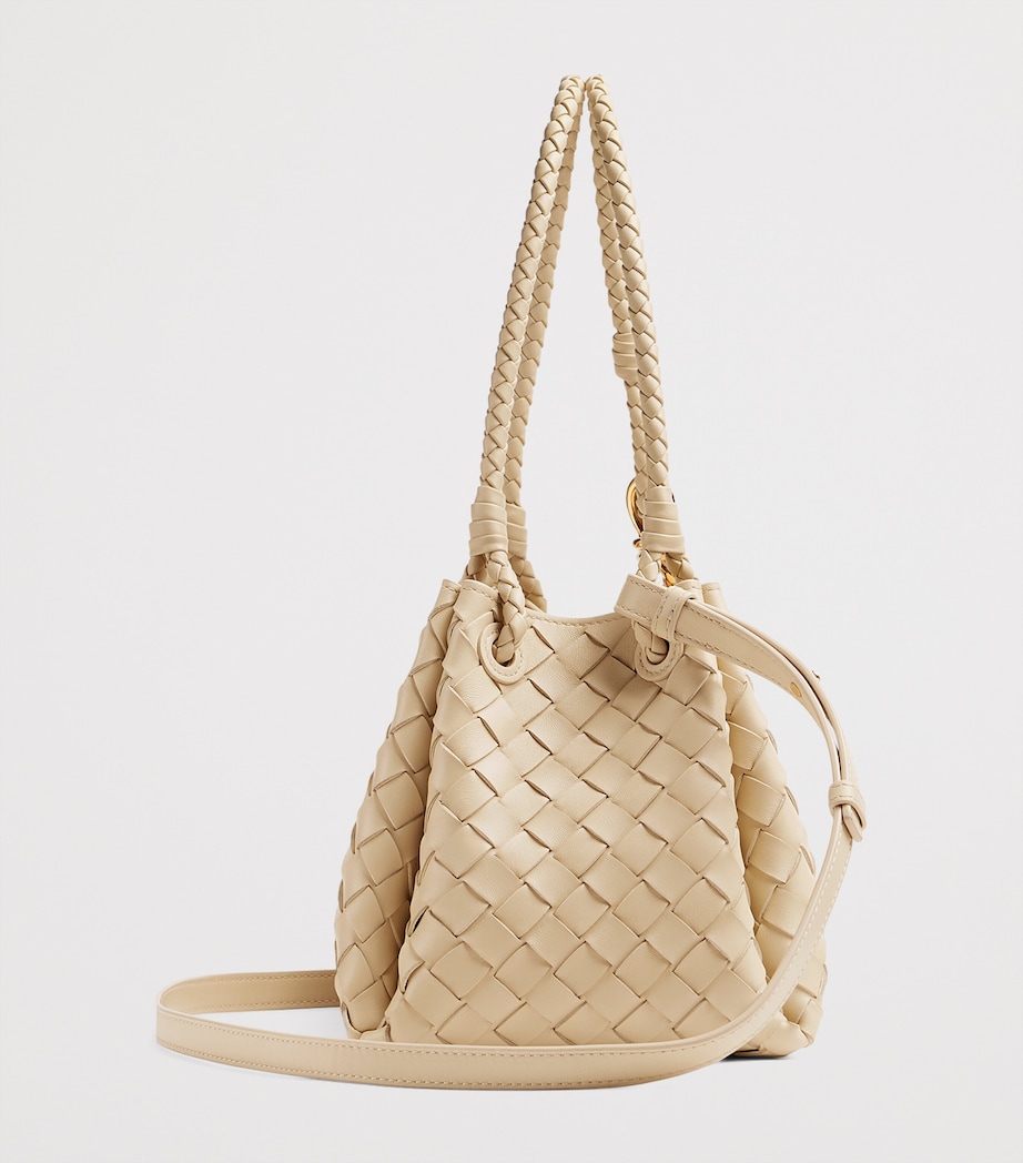 Intrecciato Leather Parachute Shoulder Bag 9712 Image 3