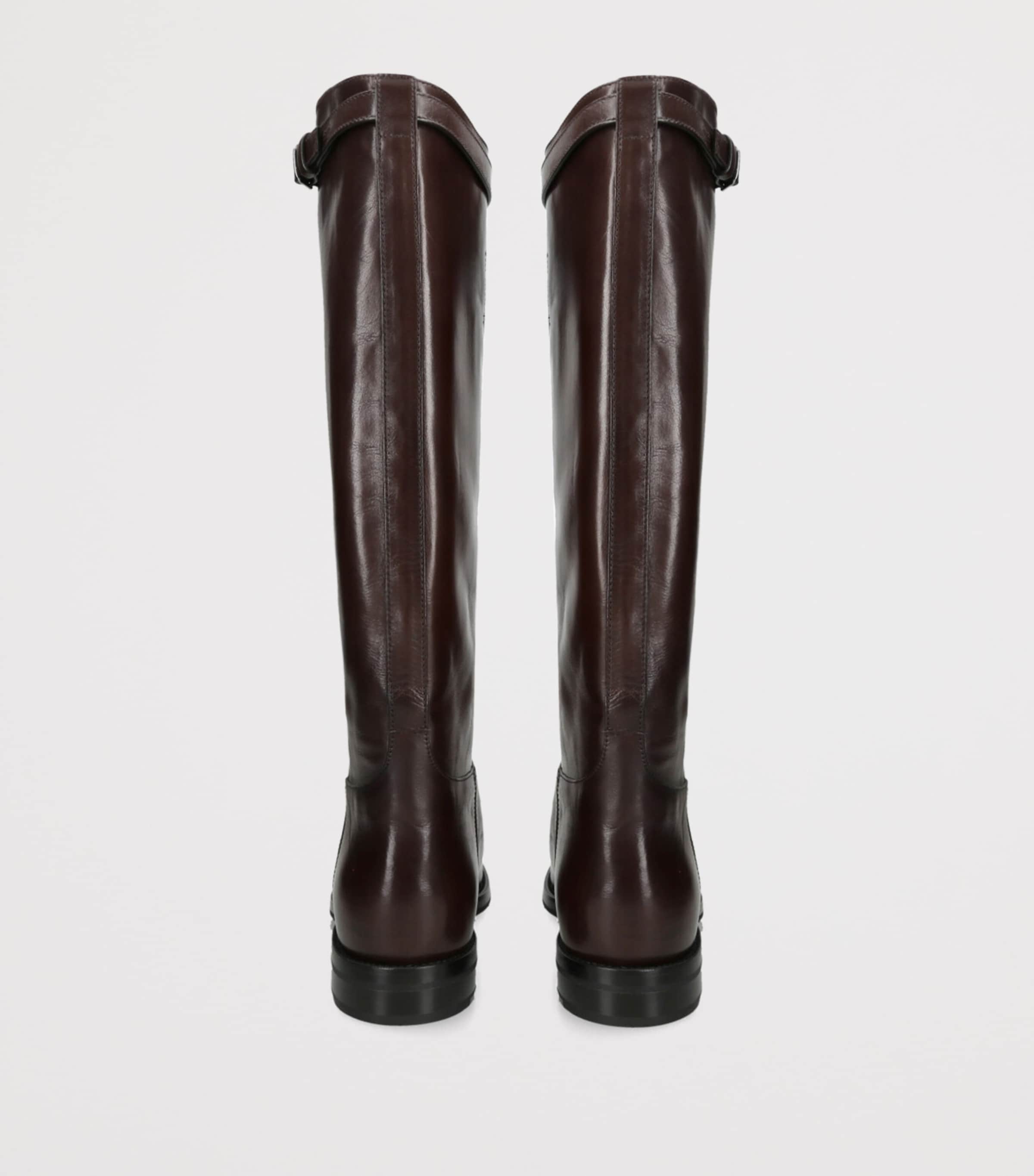 Leather Michelle Knee-High Boots DARK GREEN Image 3