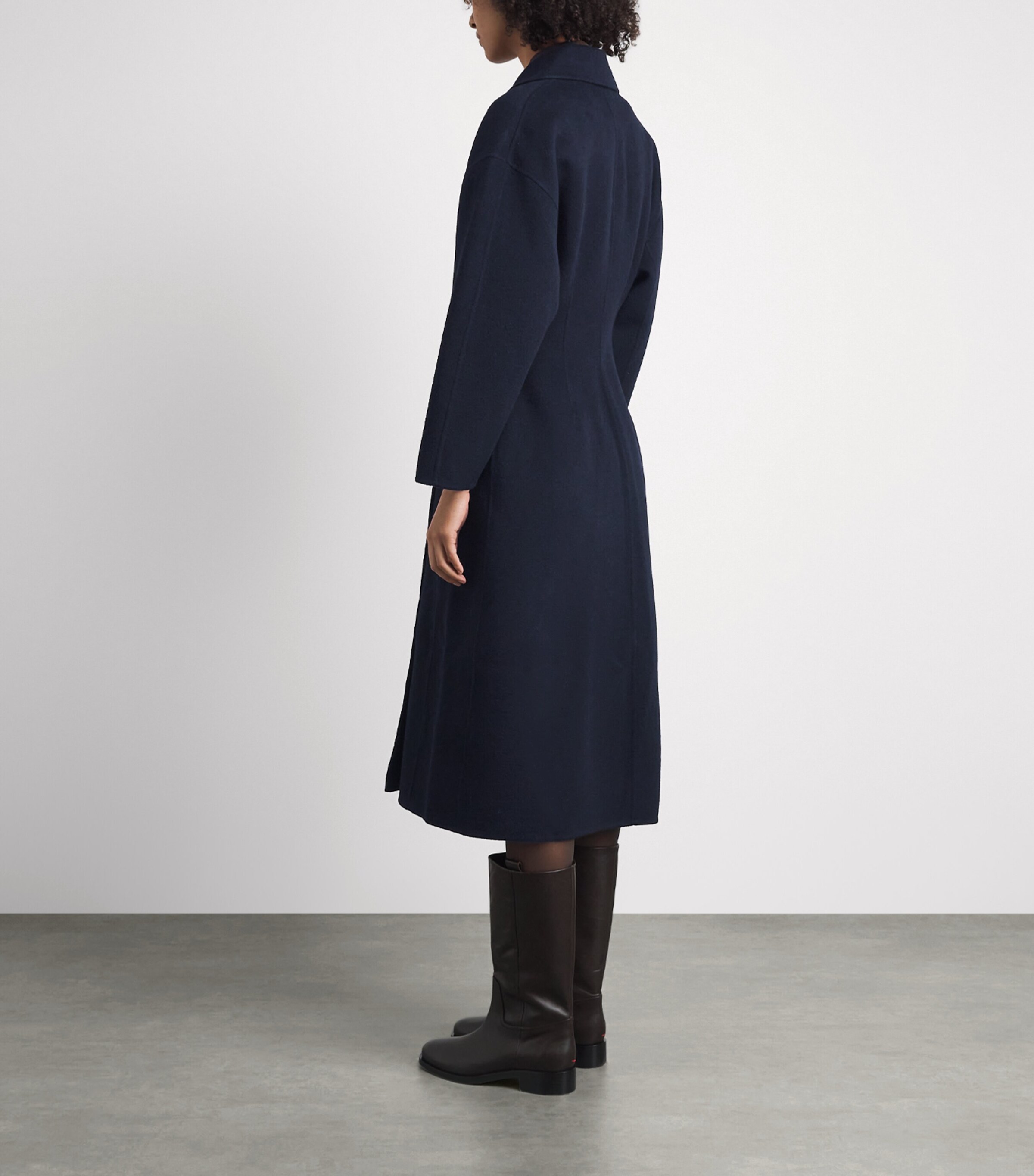 Maje Womens Wool Longline Pea Coat Black Image 5