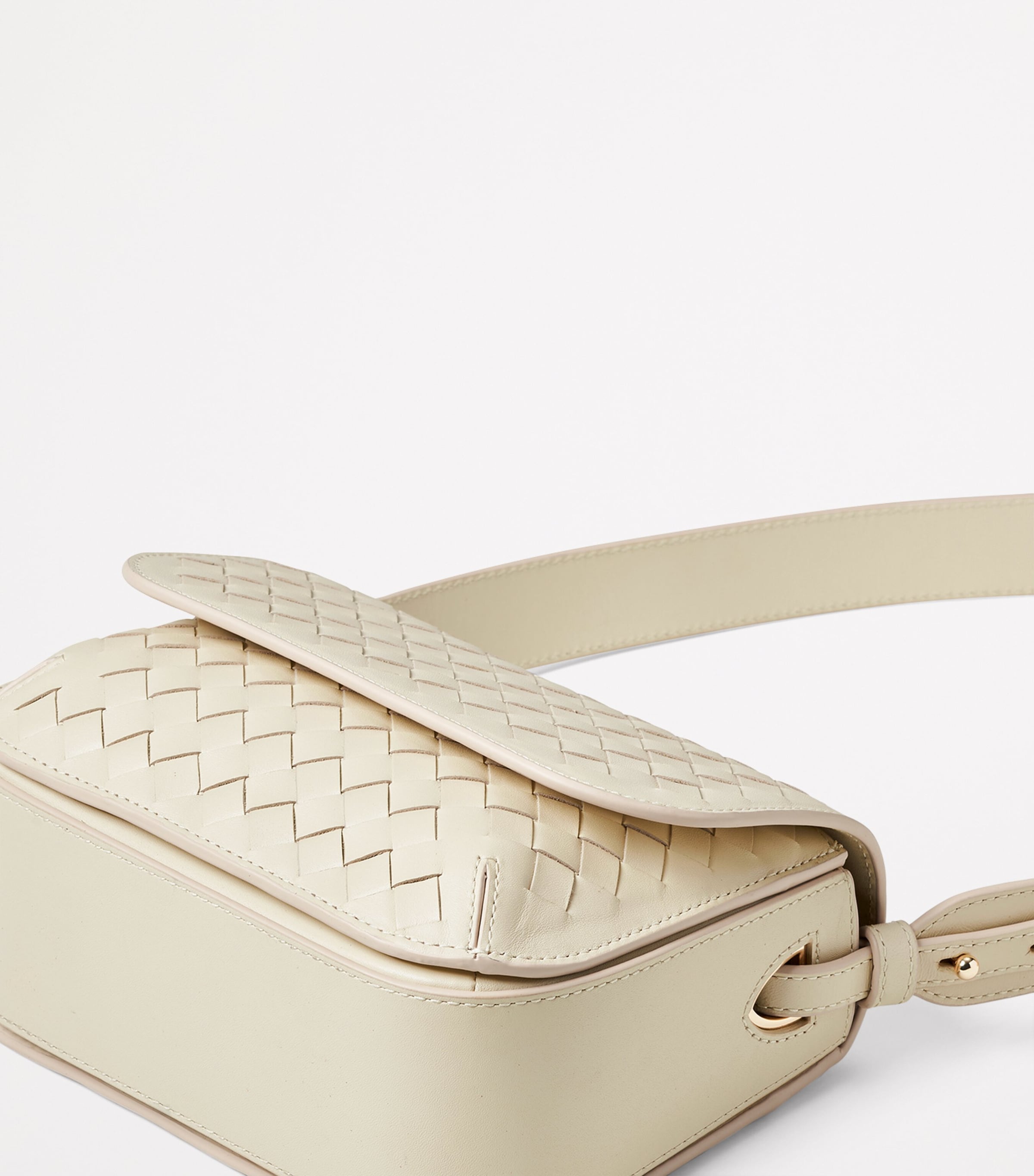 Woven Leather Ella Cross-Body Bag IVORY Image 6