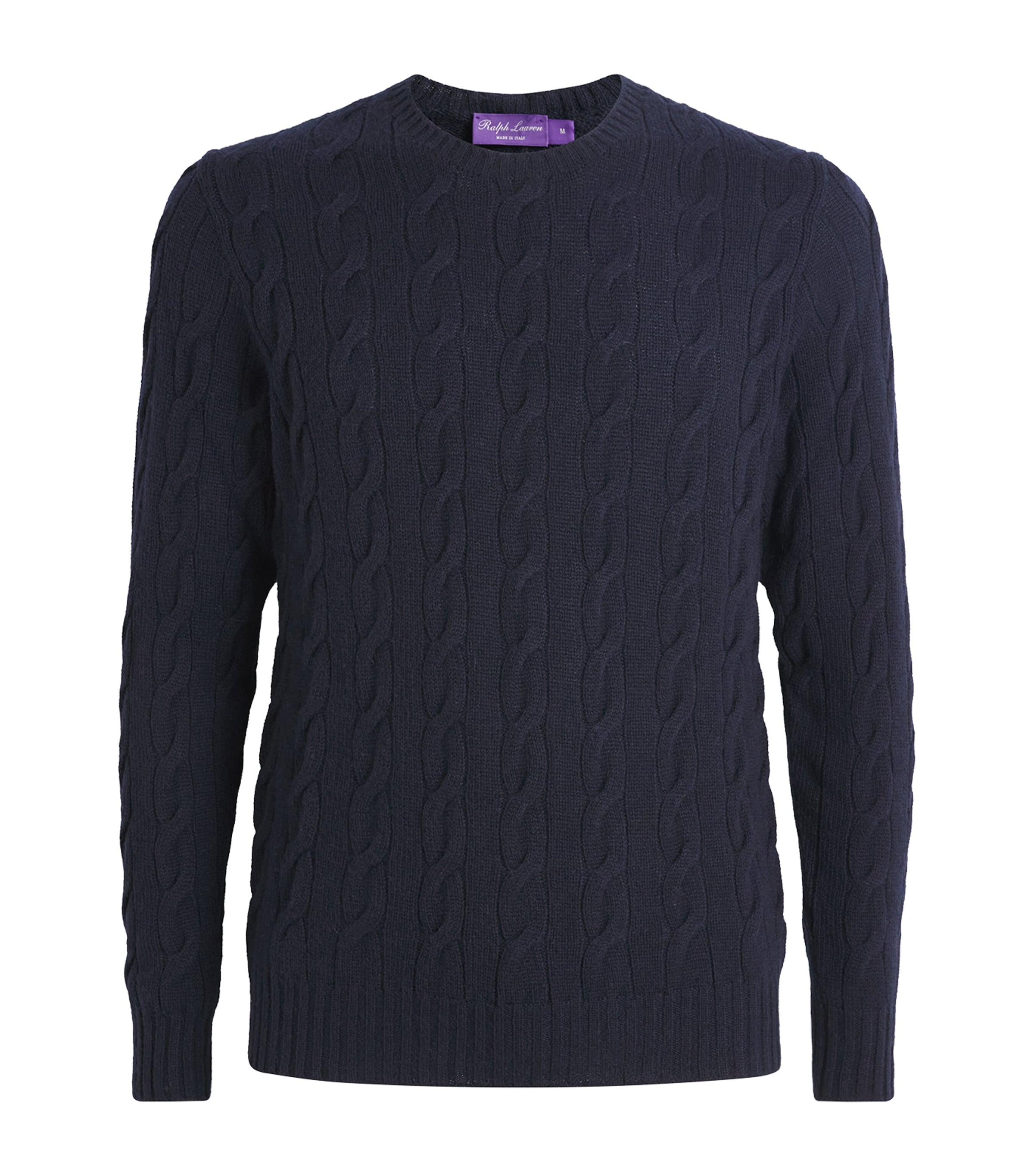 Ralph Lauren Purple Label Mens Cashmere Cable-Knit Sweater Clschrmnnv/ Image 1