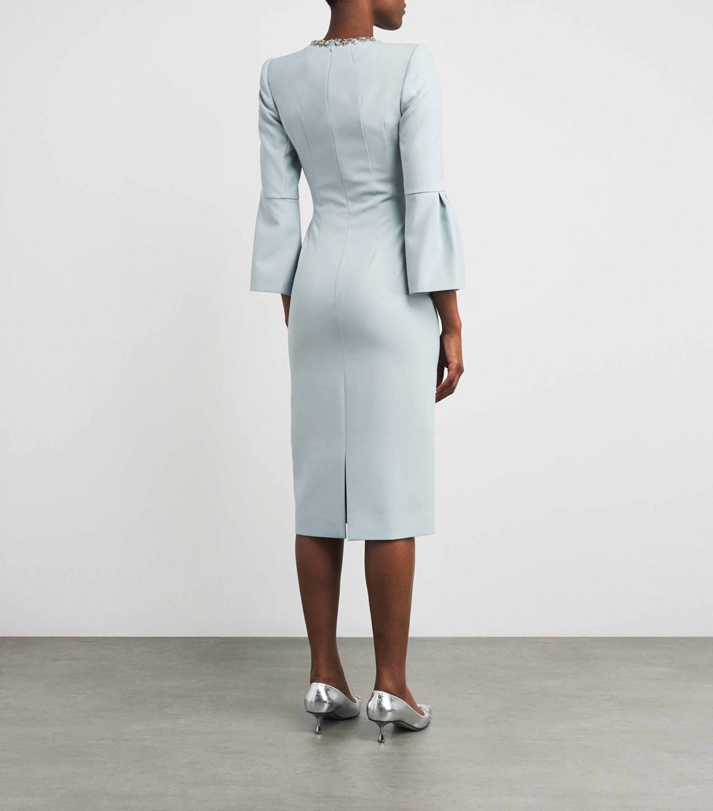 Crepe Embellished Margot Midi Dress 2113 PRCLIN S I BDNG Image 3