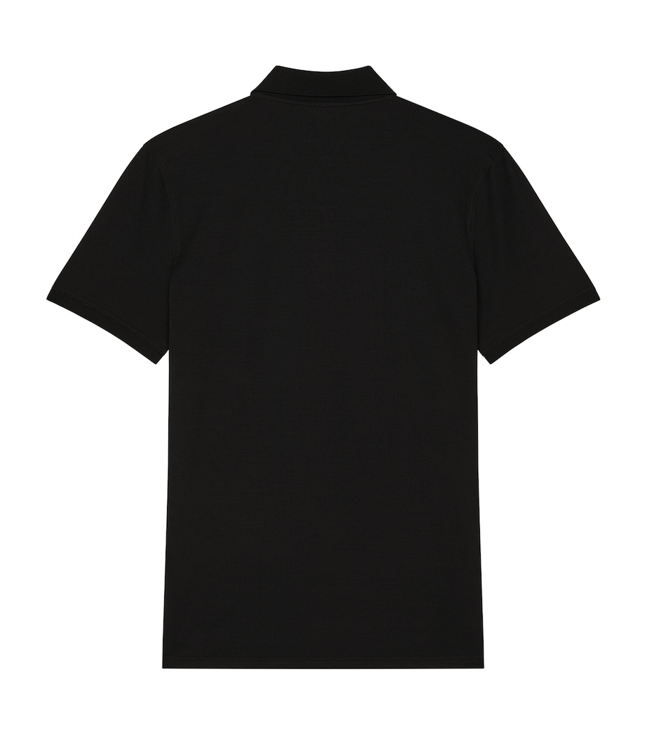 Cotton Logo Polo Shirt BLACK Image 2