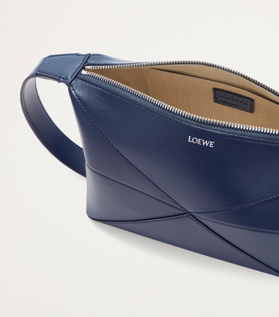 LOEWE Leather Puzzle Fold Wash Bag Abyss Blue Image 6
