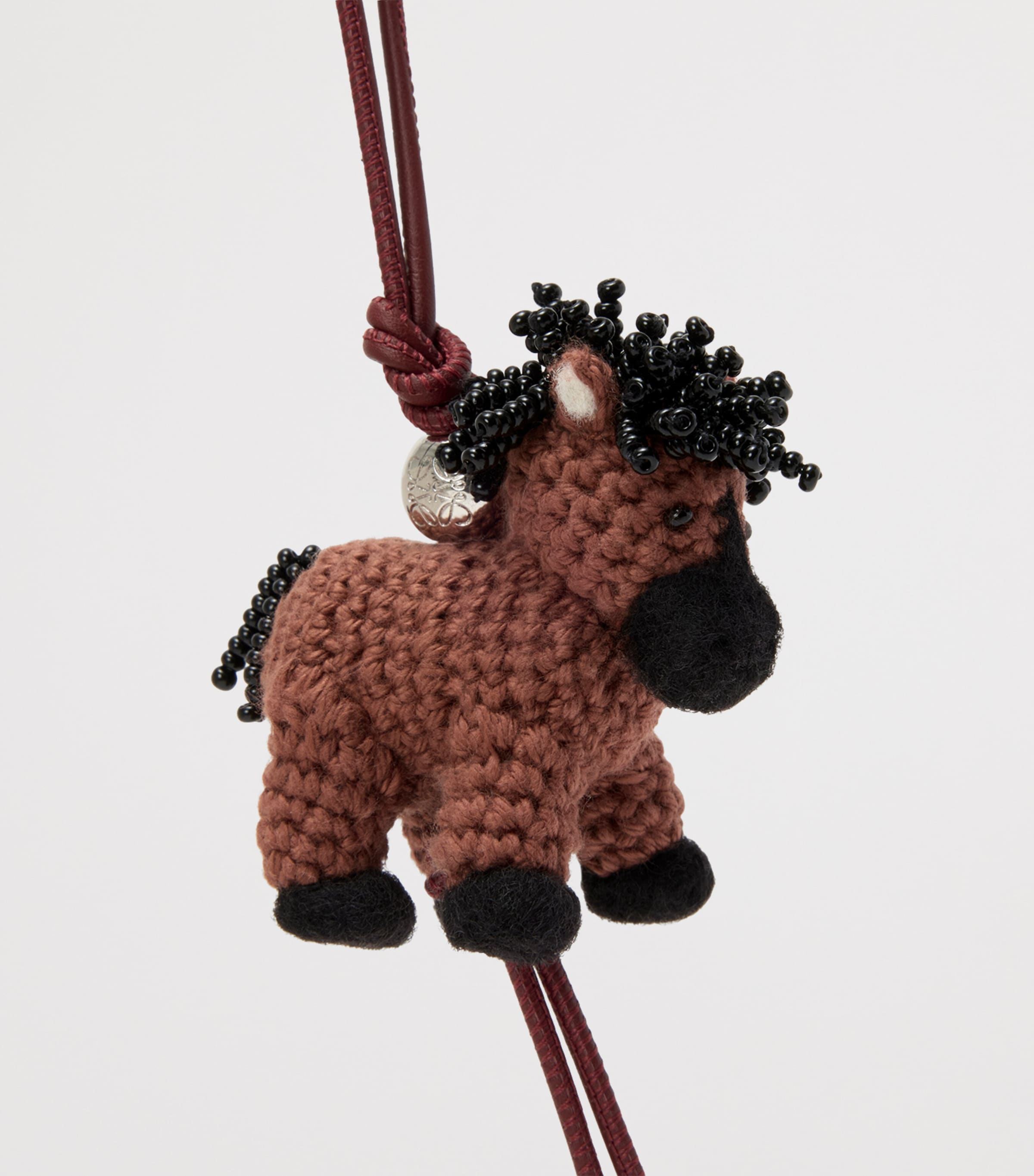 Felt Horse Bag Charm CHOCOLATE/BLACK Image 2