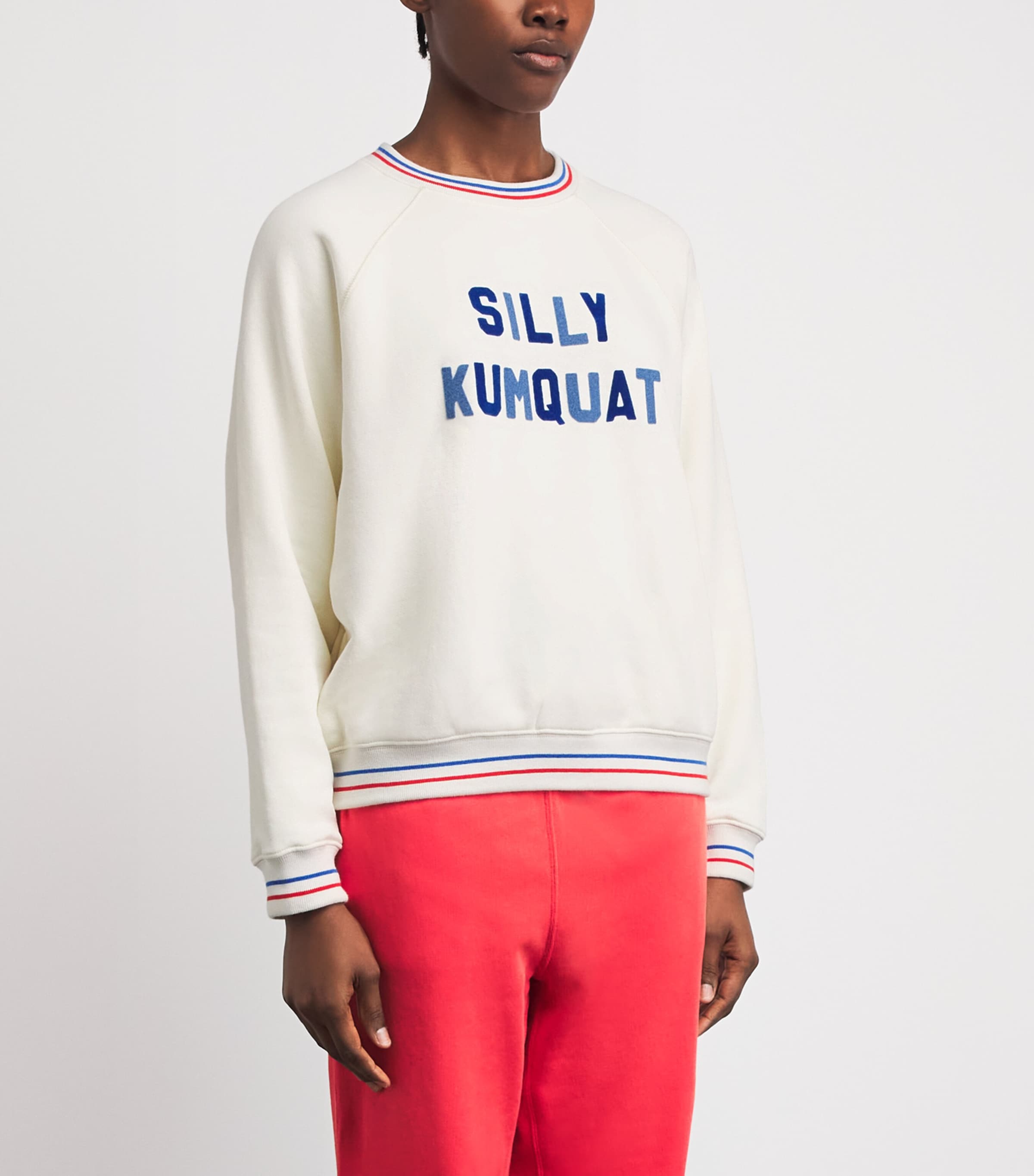 MOTHER Womens Cotton The Big Sport Sweatshirt Sik Silly Kumqu Image 4