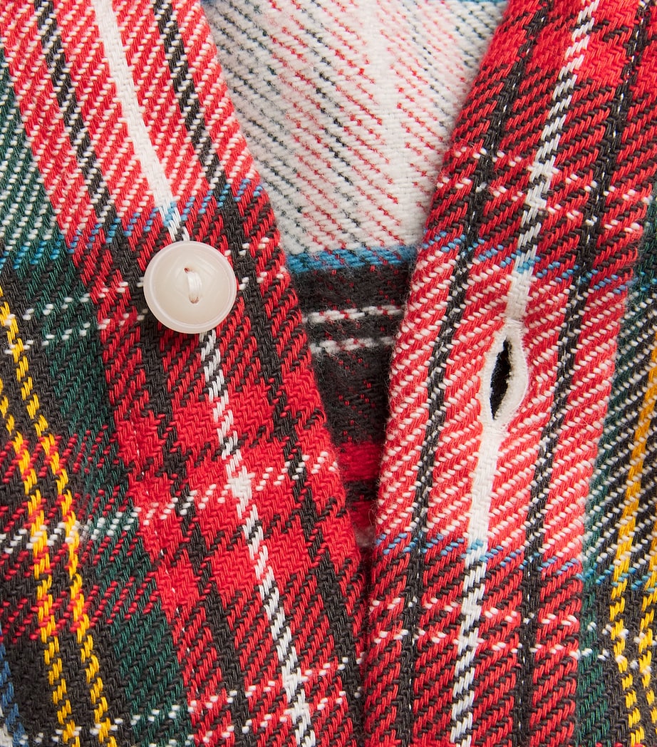 Cotton Plaid Shirt 1957 RED-CREAM-GREEN Image 5