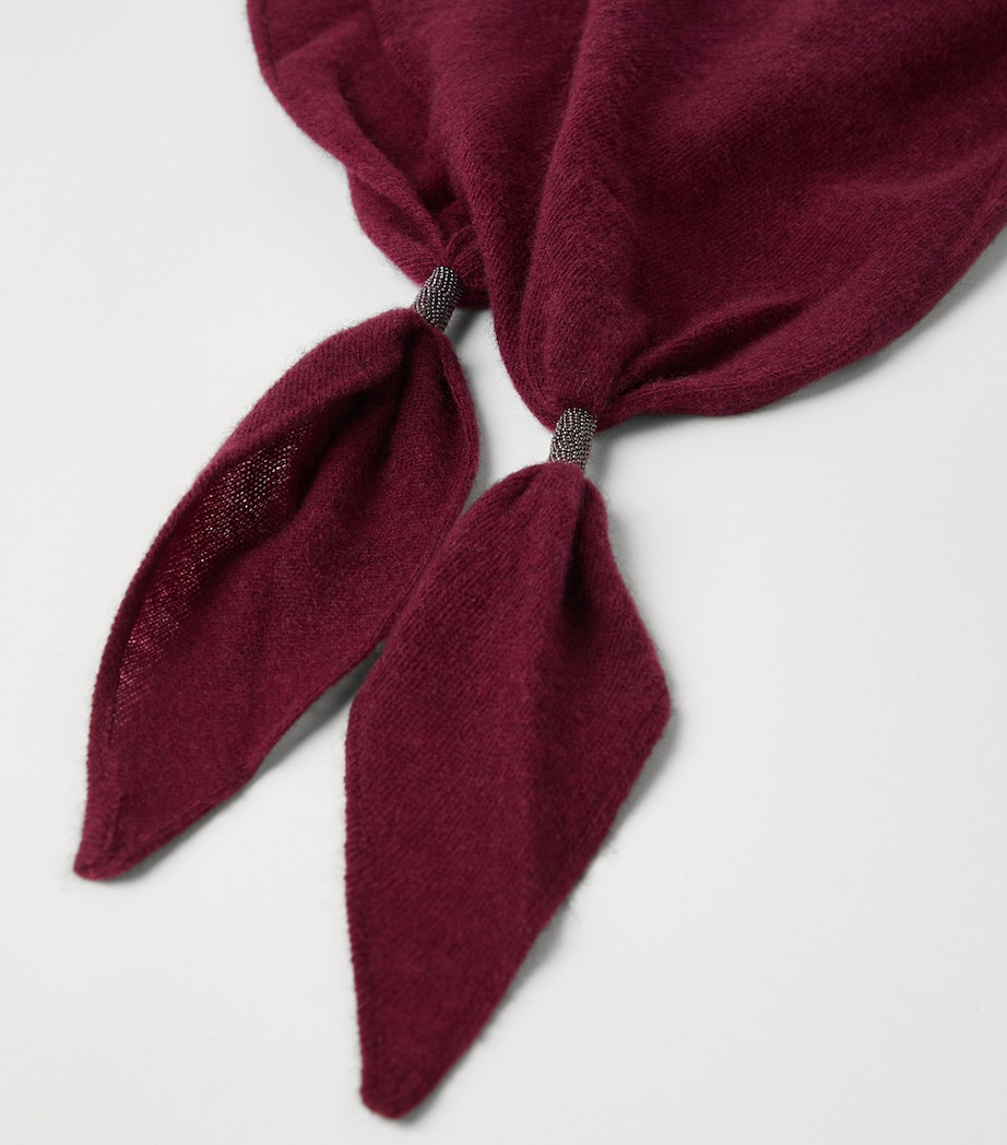 Cashmere Monili-Detail Scarf CWS45 Image 3