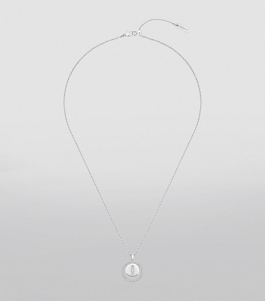 White Gold and Diamond Lucky Move Necklace WHITE GOLD Image 2