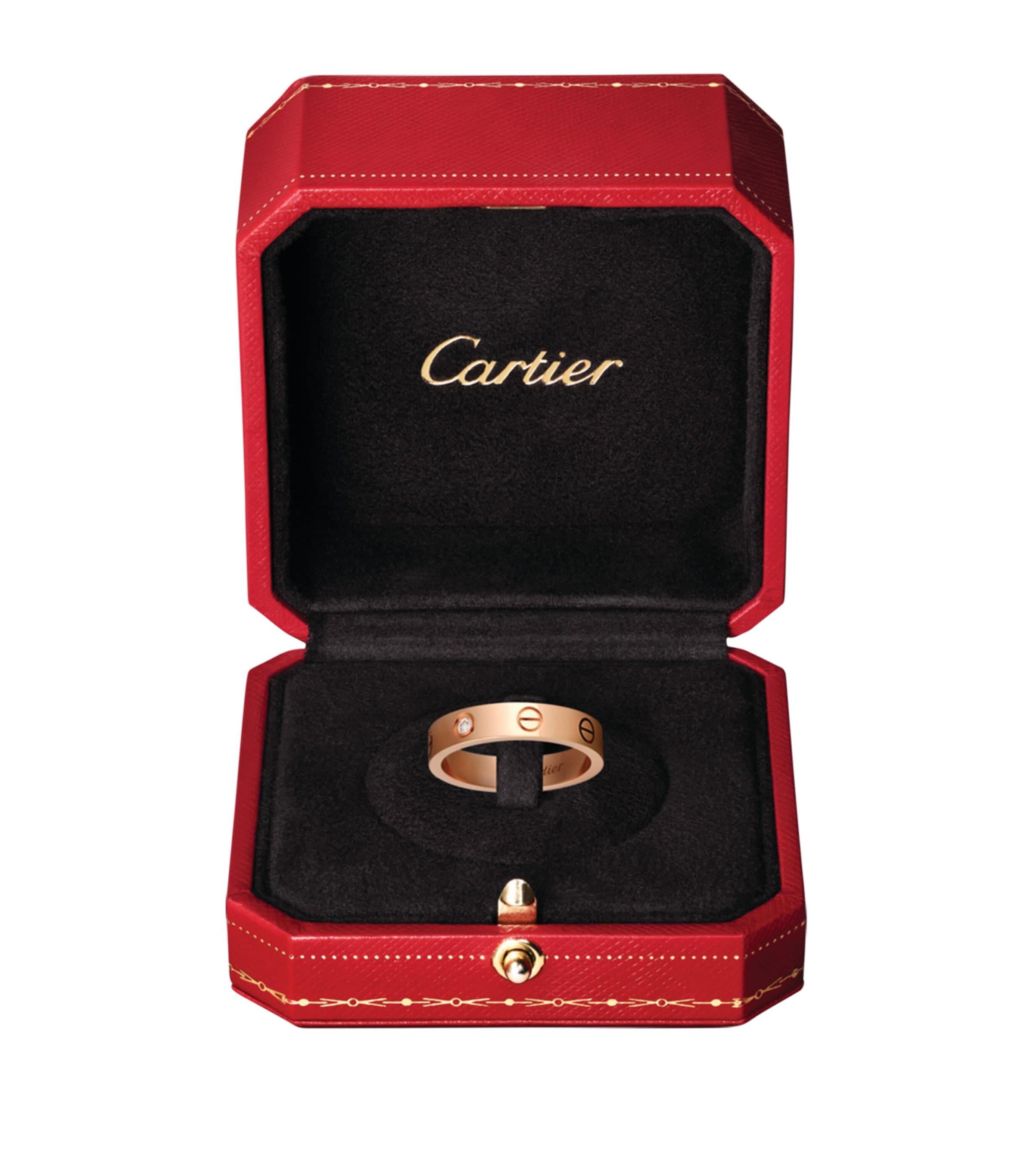 Rose Gold and Diamond LOVE Wedding Band MULTI Image 3