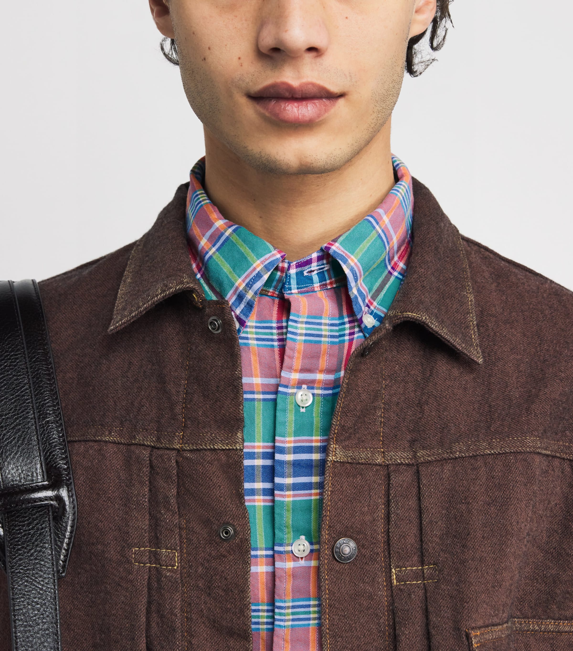 Cotton Check Oxford Shirt 1606B MLN SP RYL MLT Image 6