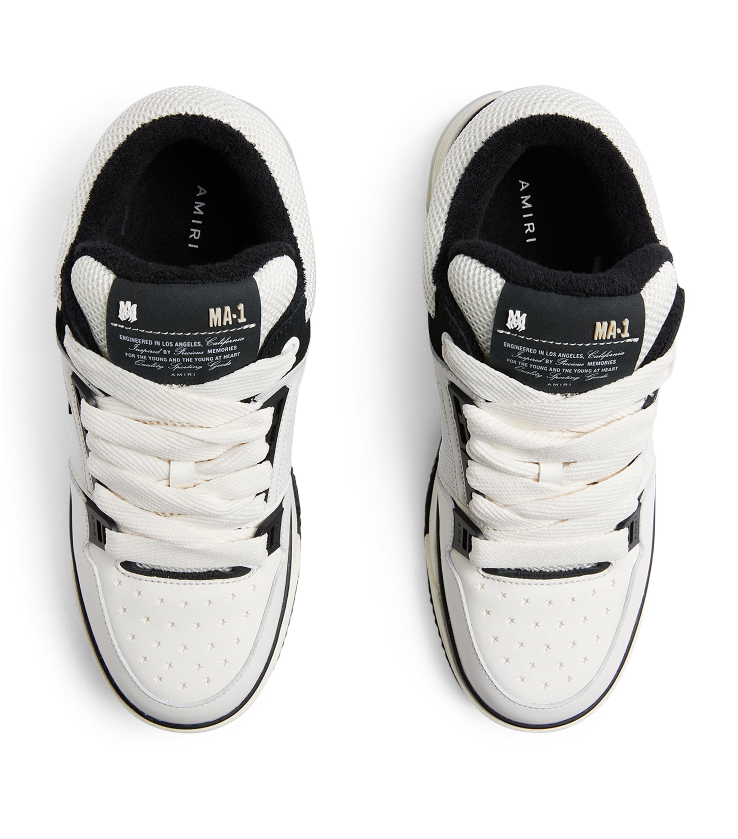 Leather MA-1 Sneakers 111-WHITE/BLACK Image 2