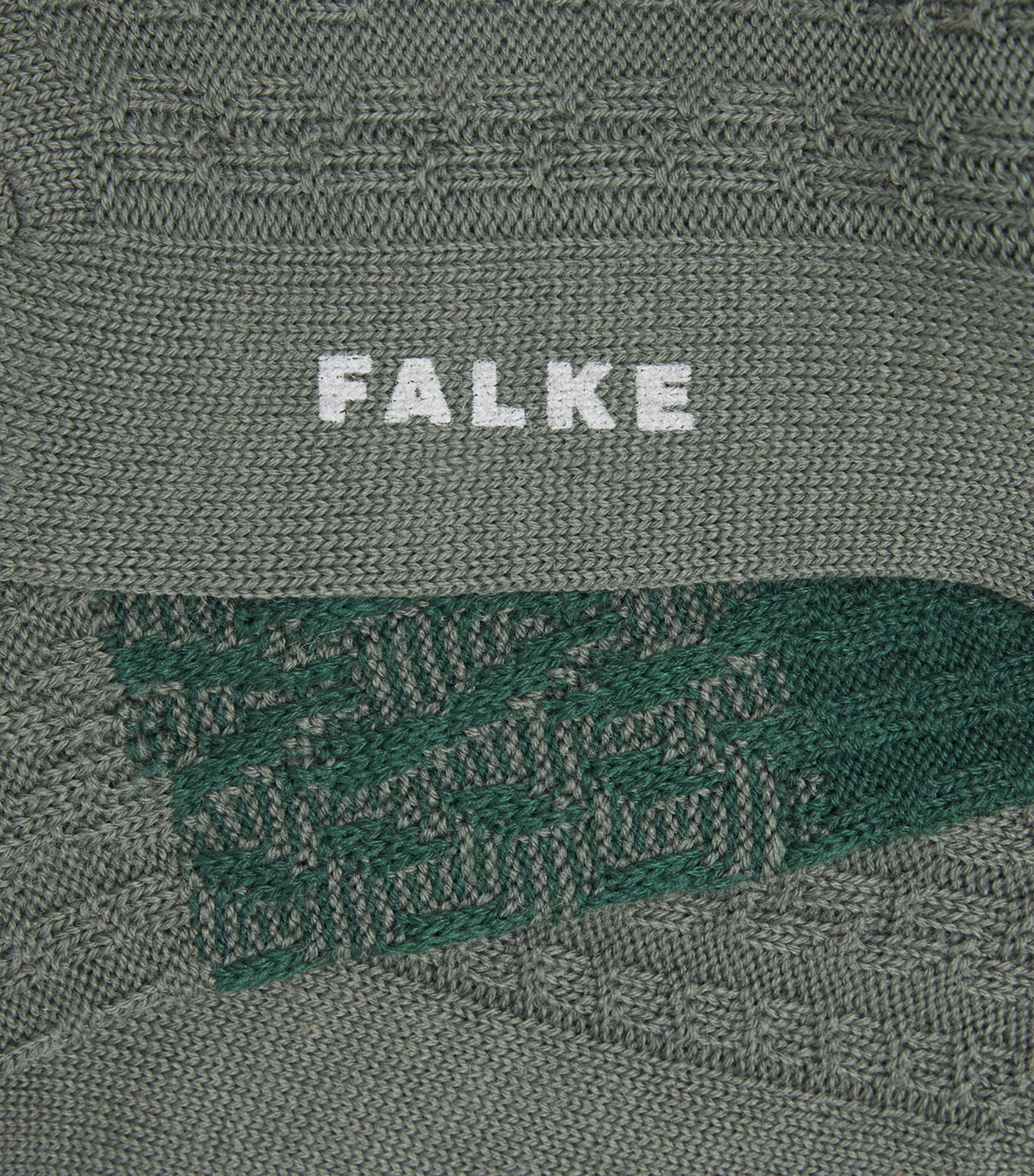 Falke Mens Virgin Wool-Blend Free Climber Socks Hunter Gre Image 2