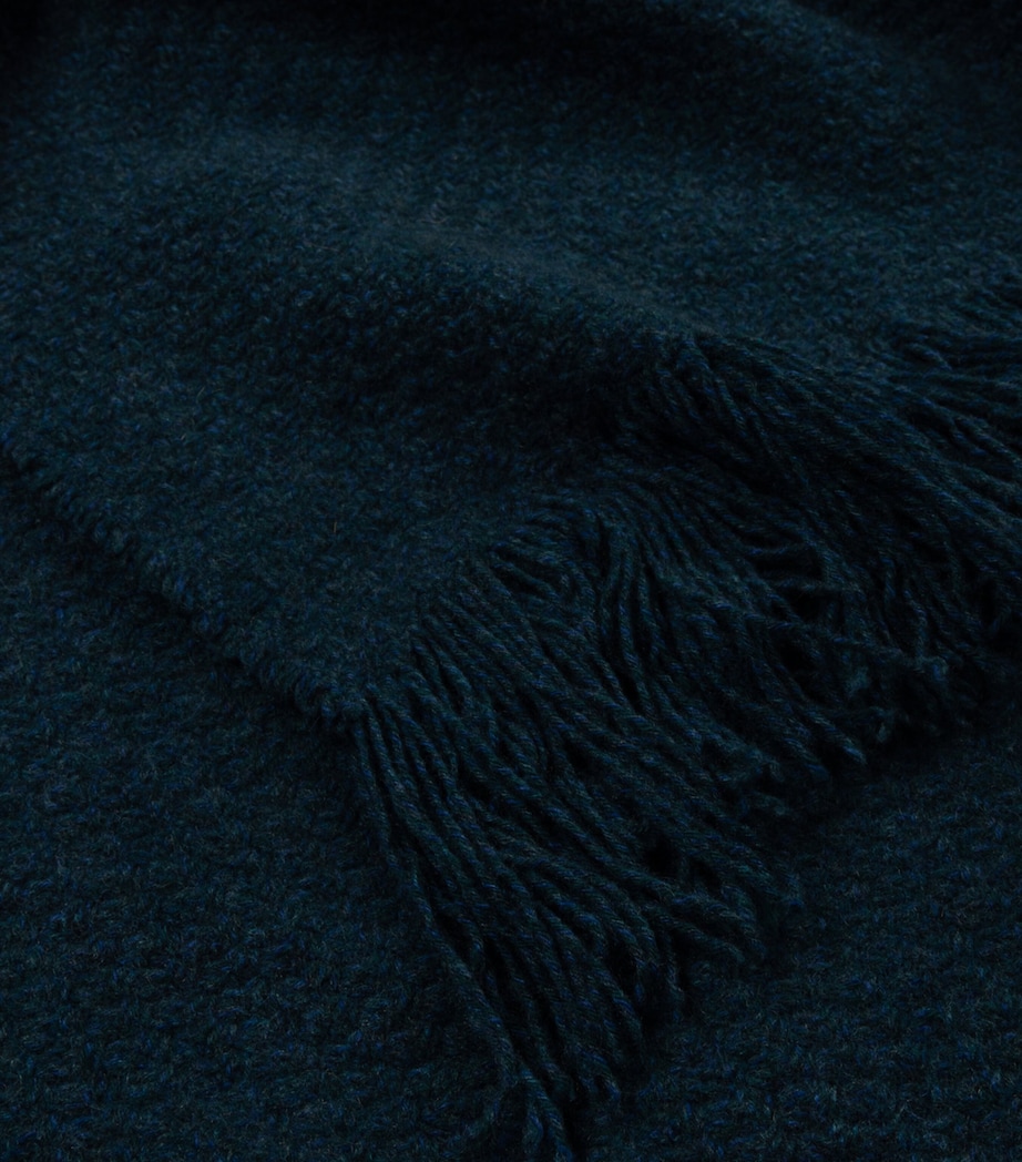 Begg x Co Cashmere Mossband Soul Throw (125cm x 195cm) Deep Sea Image 2