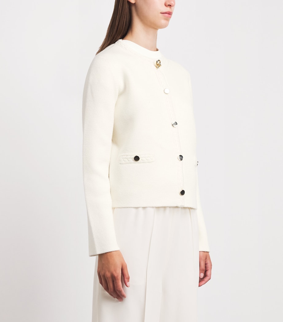 Fabiana Filippi Womens Merino Wool Cardigan Rafia Image 4