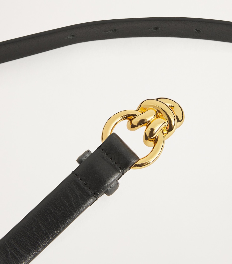 Leather Chain Buckle Belt BLACK Image 5