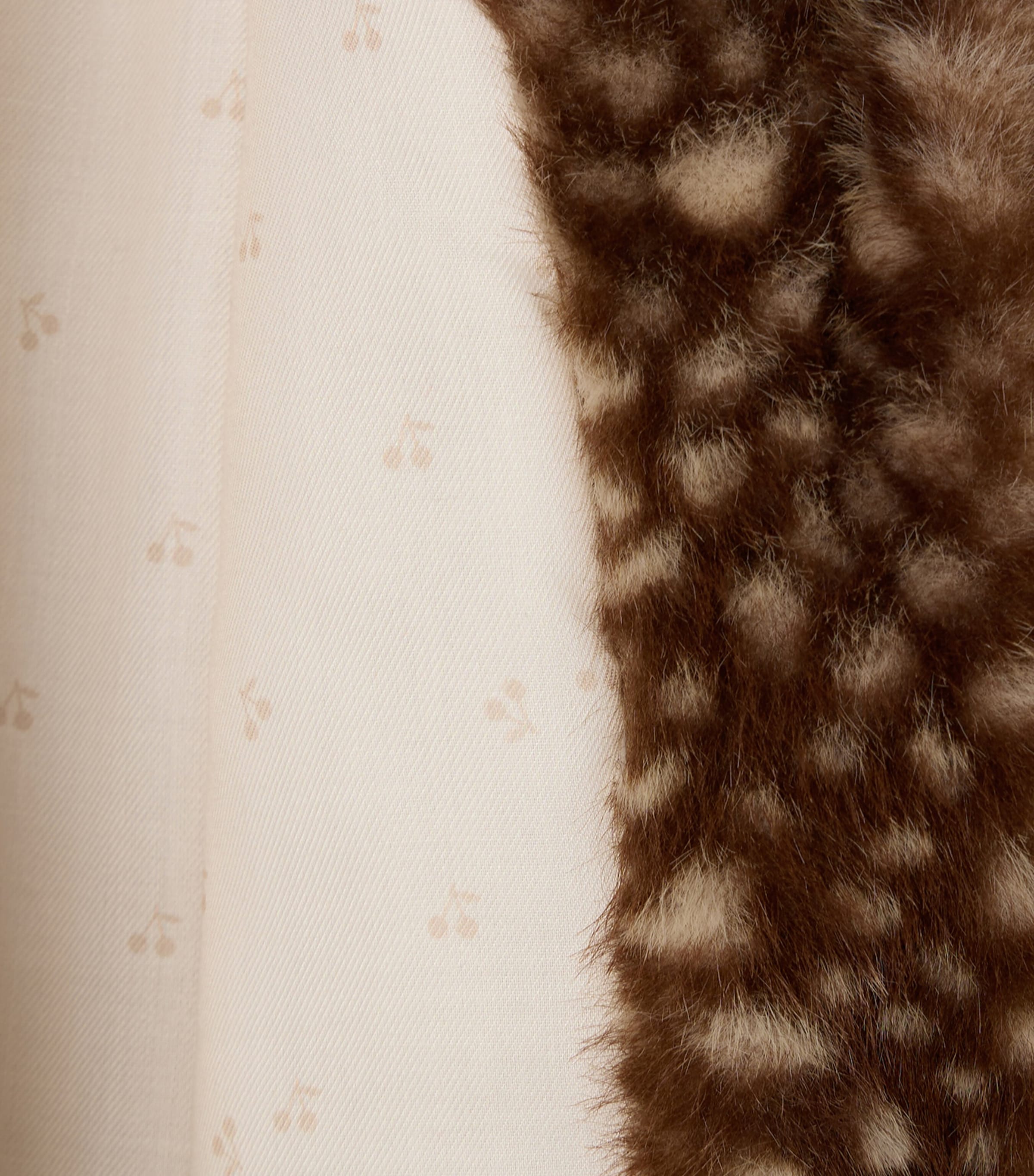 Bonpoint Faux Fur Deer Print Coat (4-8 Years) Caramel Image 5