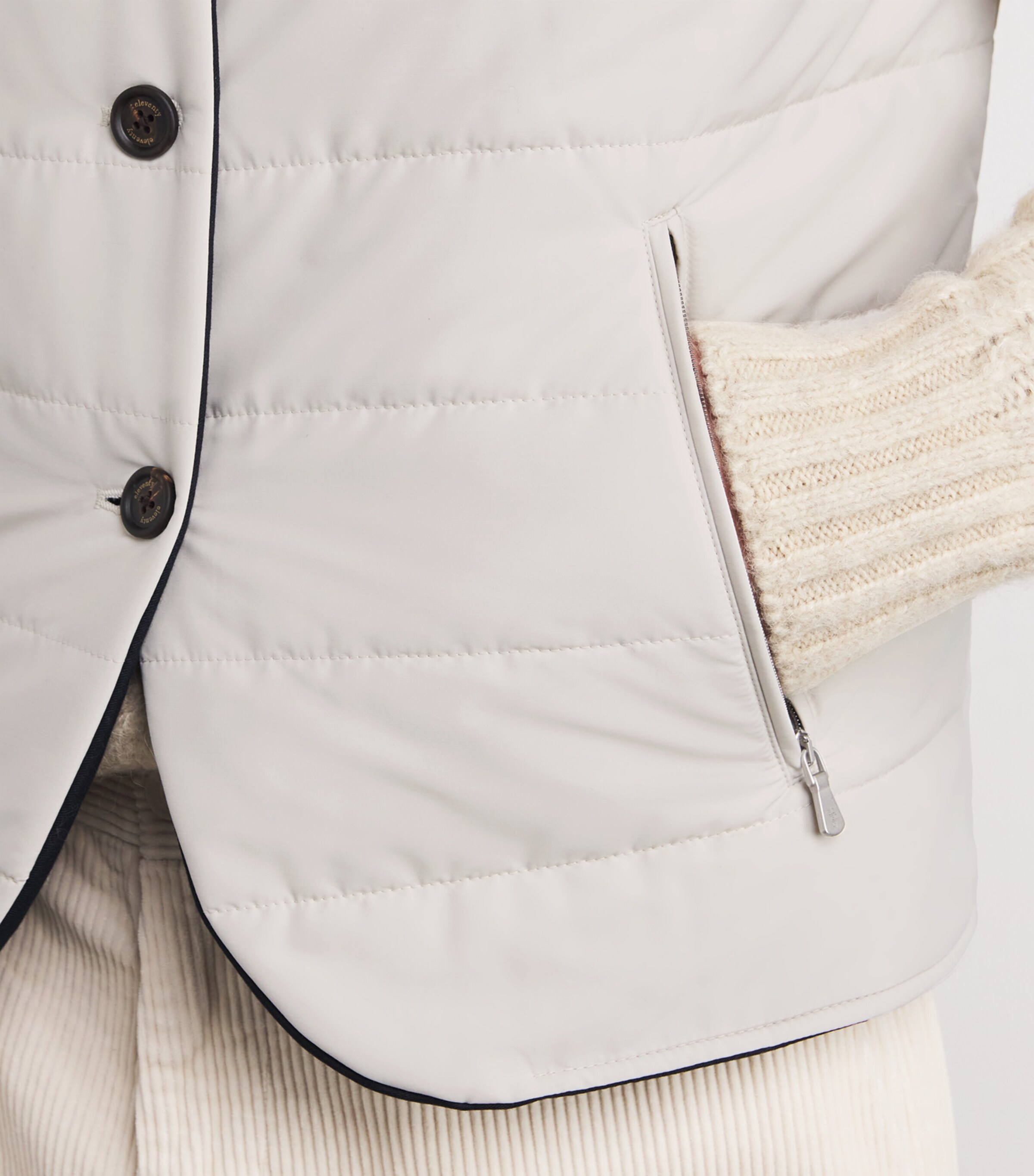 Cashmere-Silk Reversible Gilet BLU, SABBIA Image 7