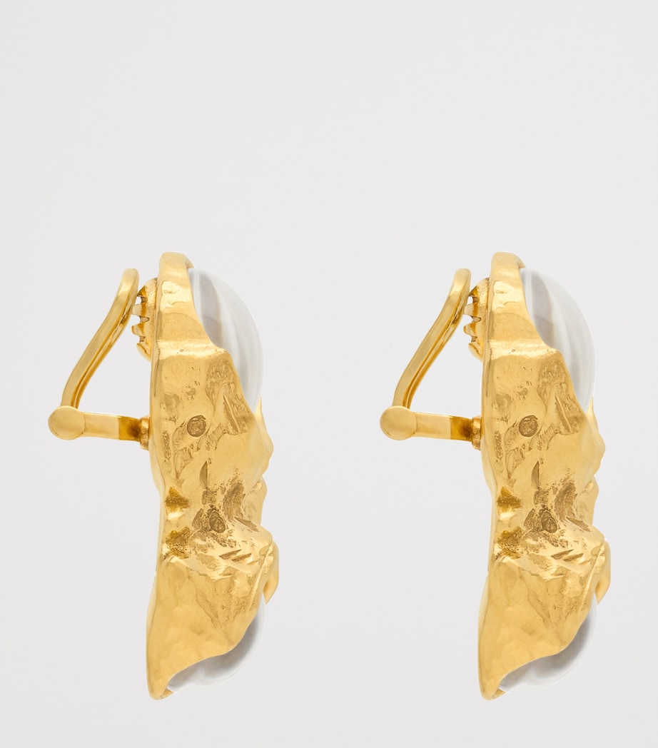 Resin-Detail Clip-On Earrings 9351 Image 3