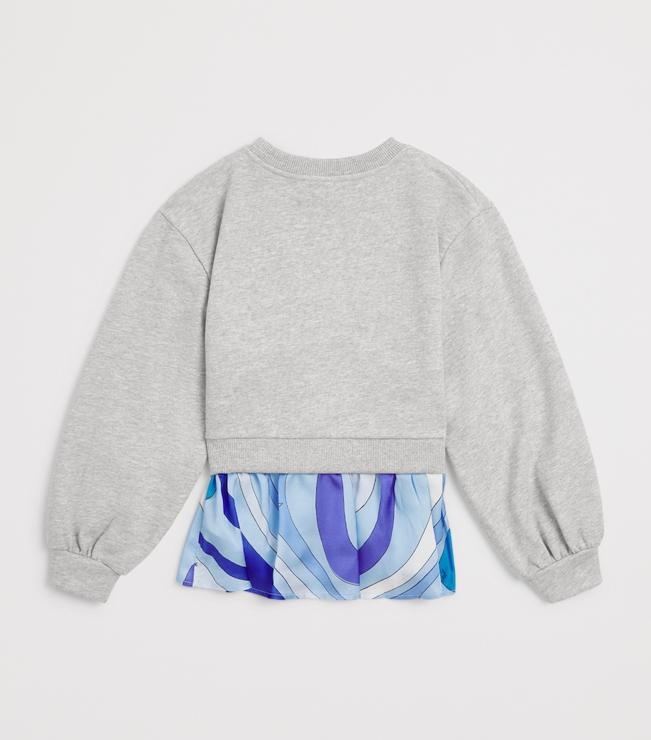 PUCCI Junior Fleece Logo Dress (4-14 Years) Ch.mel Image 2