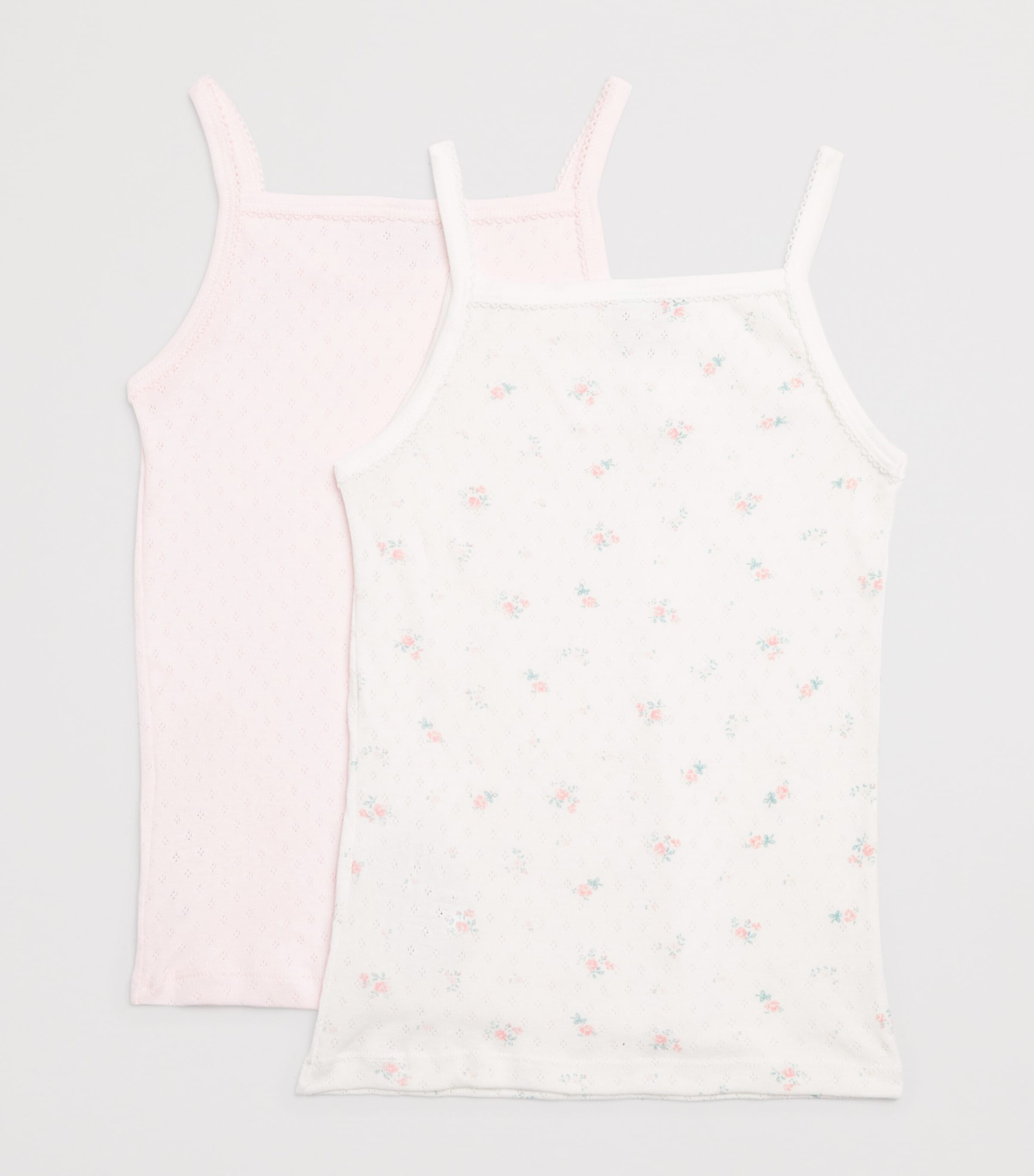 Set of 2 Cotton Pointelle Tank Tops (2-12 Years) VARIANTE 1 Image 2