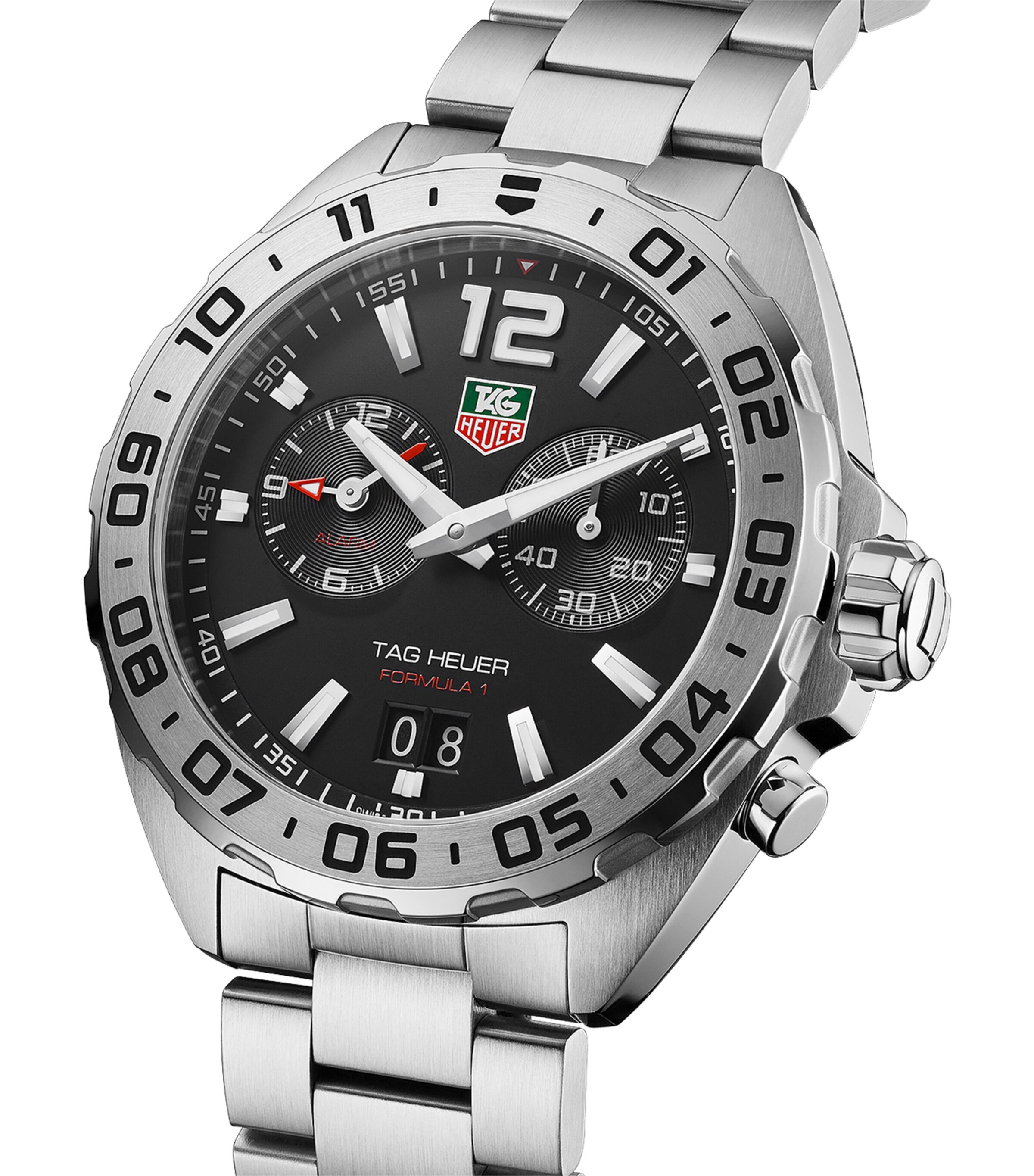 TAG Heuer Stainless Steel Formula 1 Alarm Quartz Watch 41mm Black Image 2