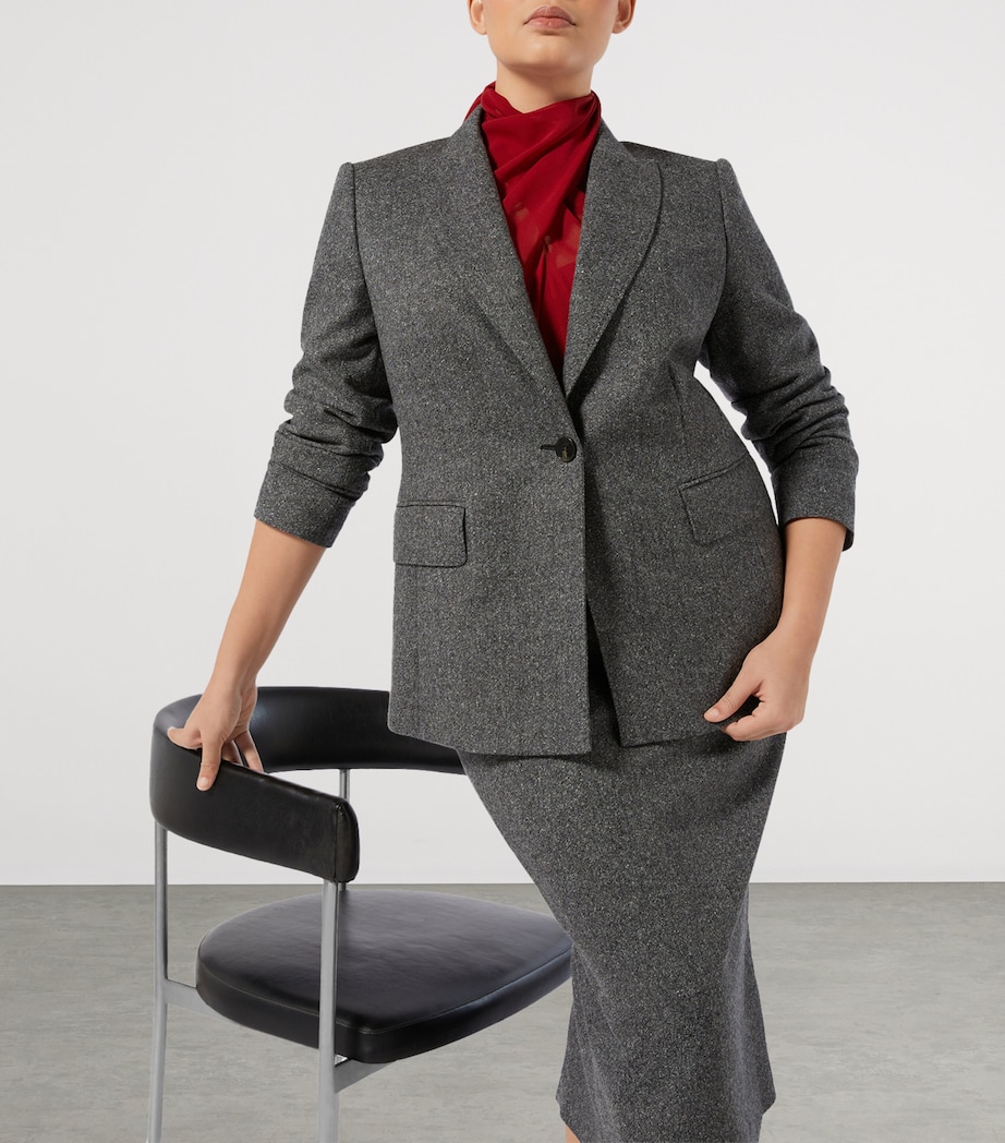 Virgin-Wool Blend Nolana Blazer BLACK Image 4