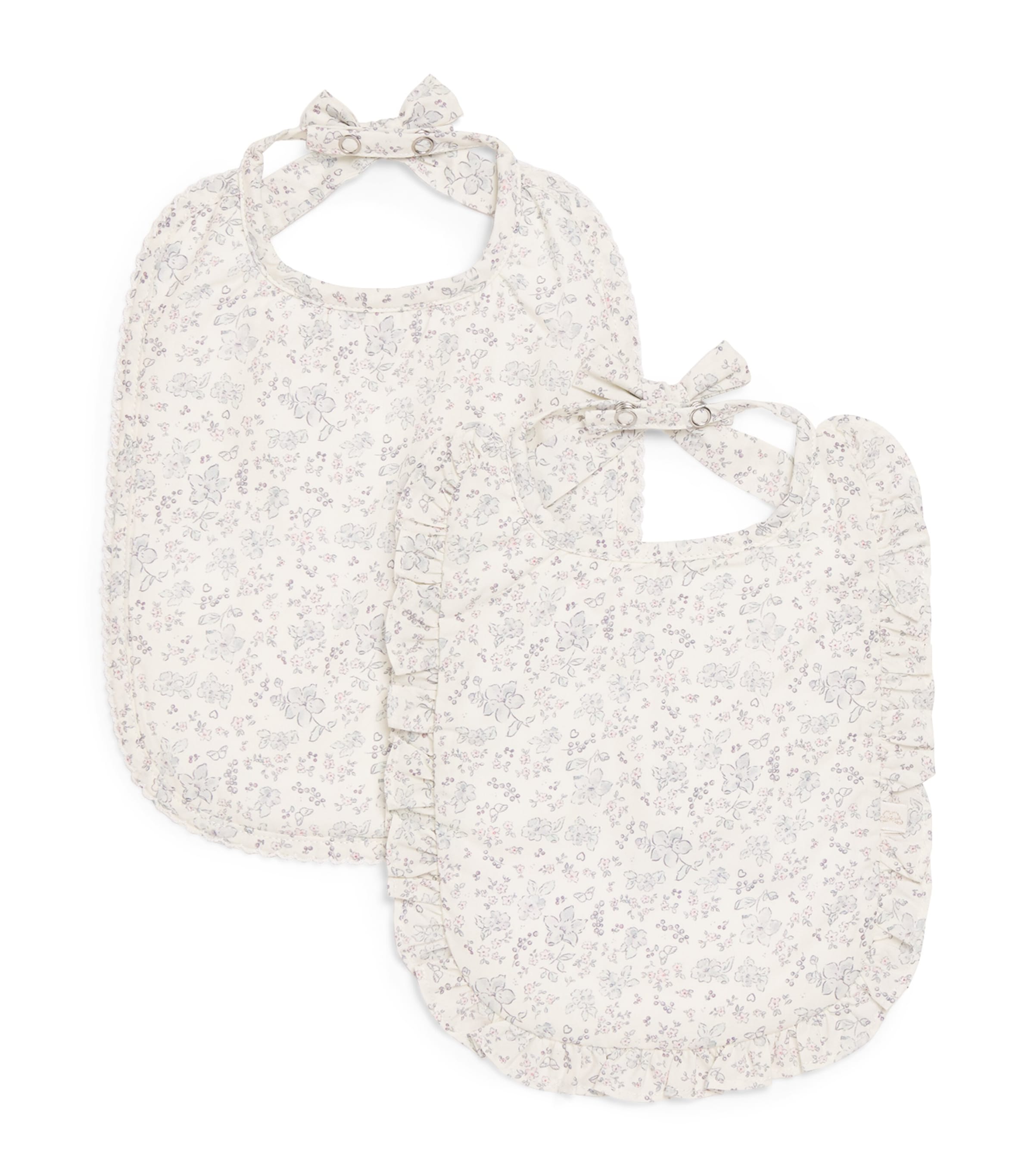 Marie-Chantal Athena Print Bianca Bib (Set of 2) Sandstone/lilac Image 1